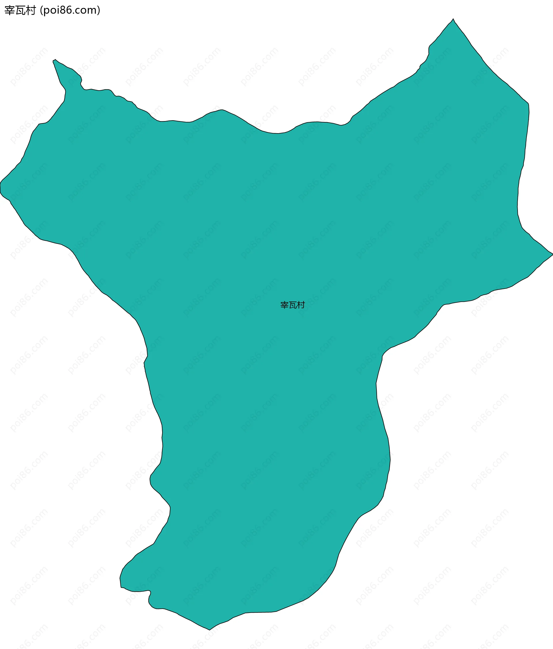 宰瓦村边界地图