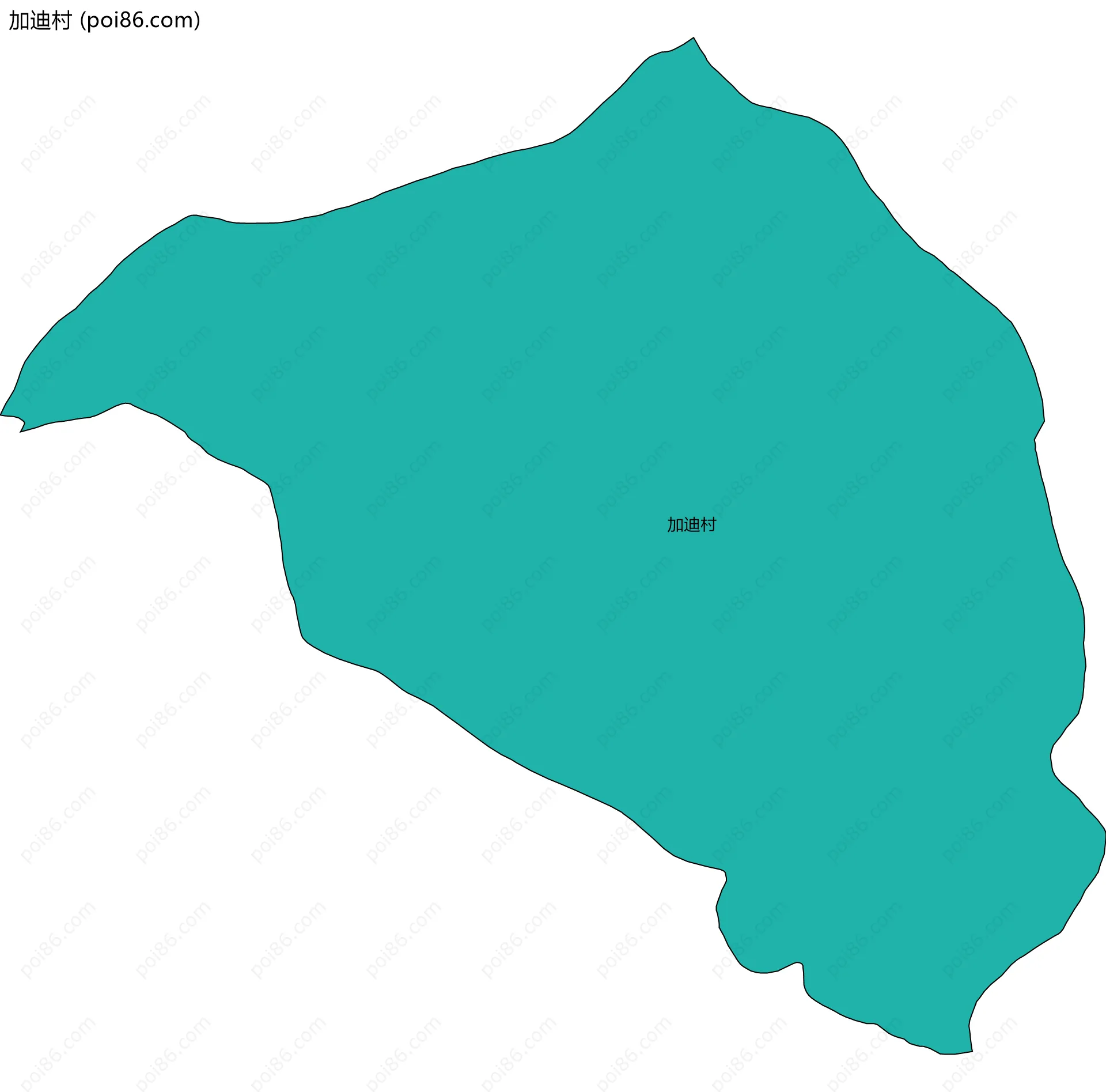 加迪村边界地图
