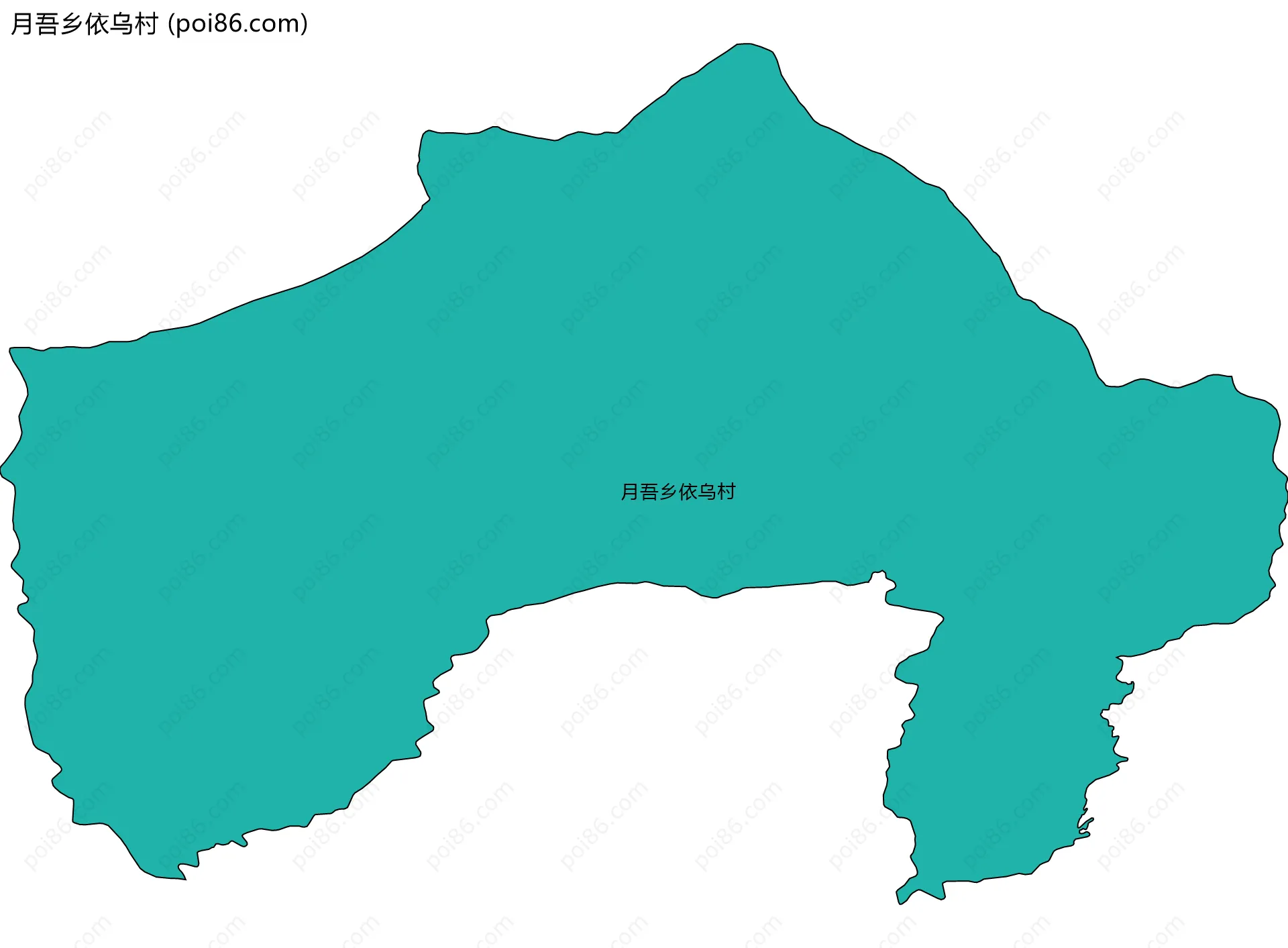 月吾乡依乌村边界地图