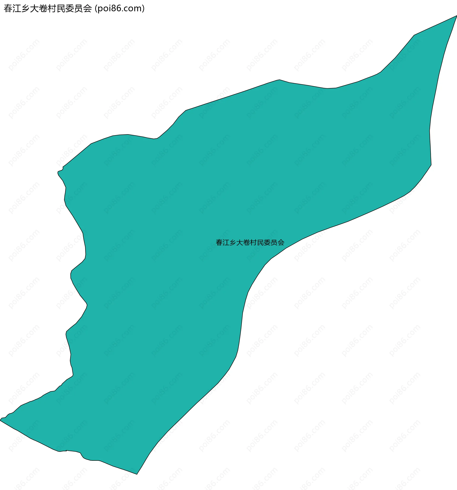 春江乡大卷村民委员会边界地图