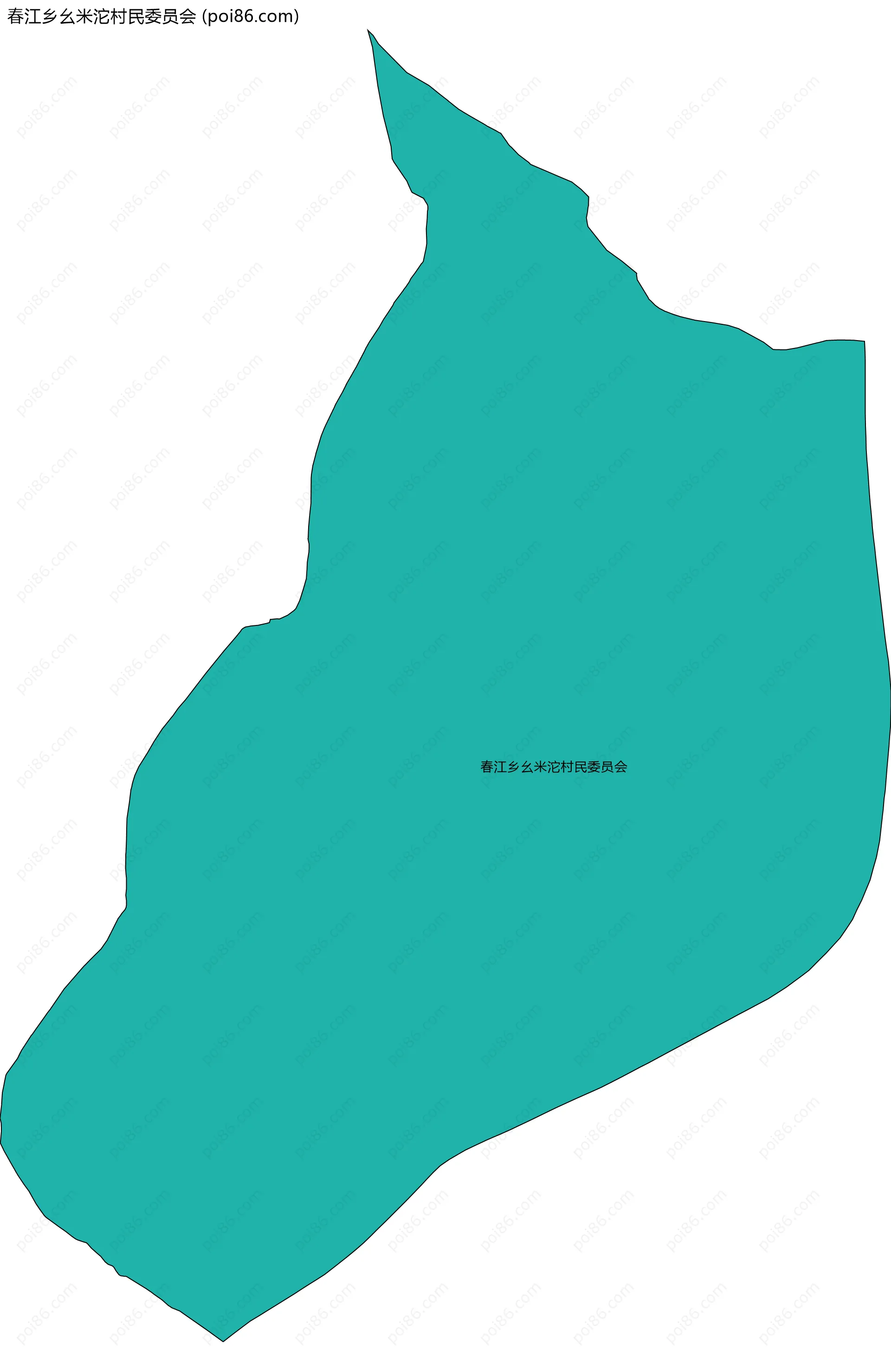 春江乡幺米沱村民委员会边界地图