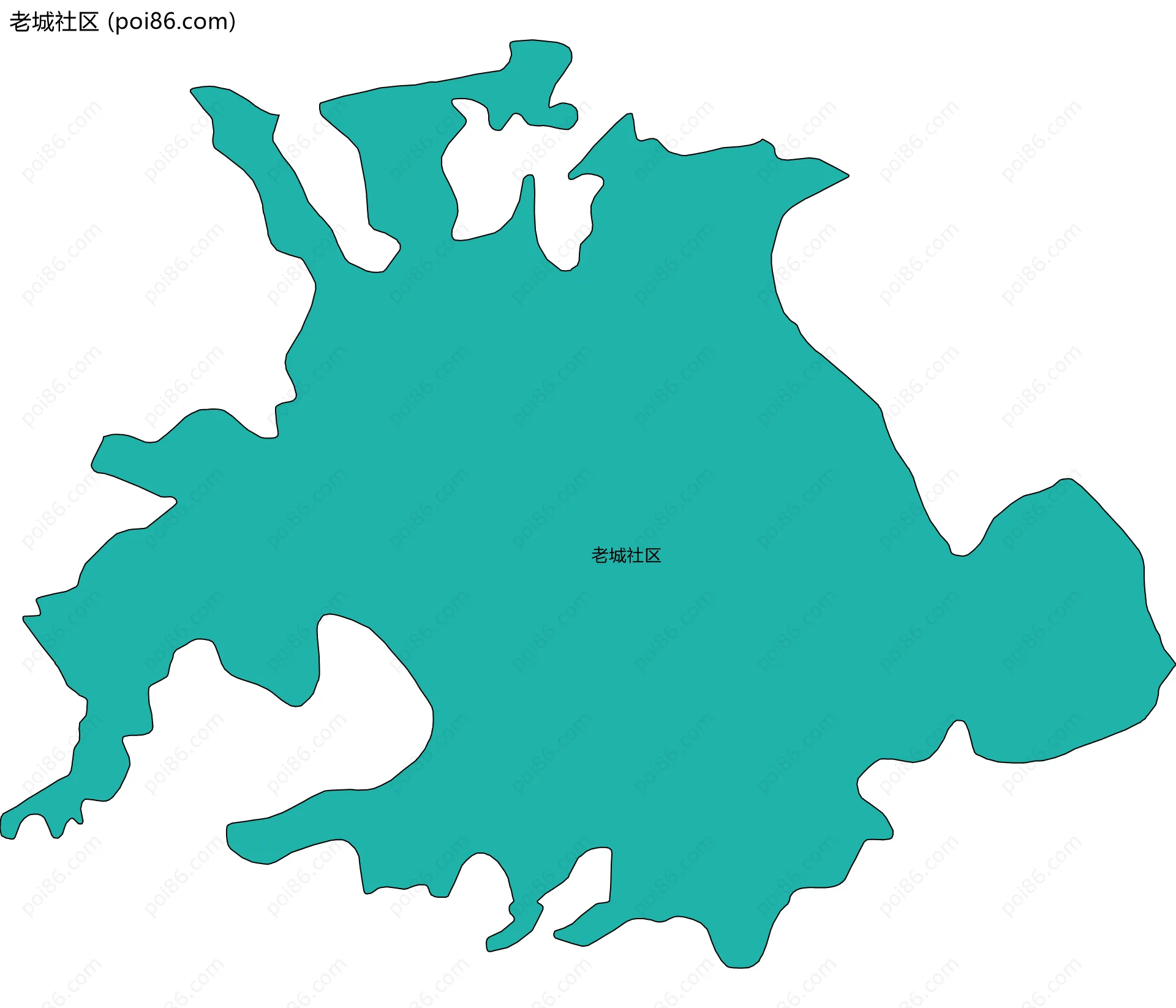 老城社区边界地图