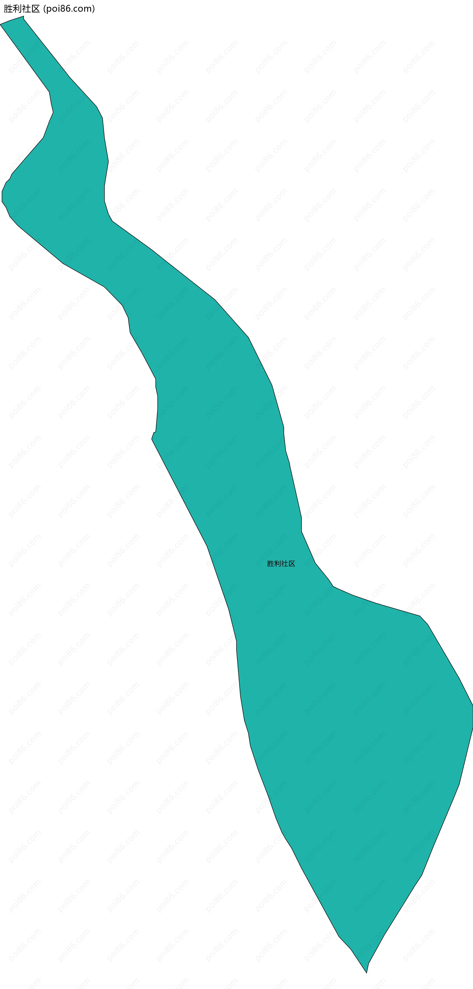 胜利社区边界地图