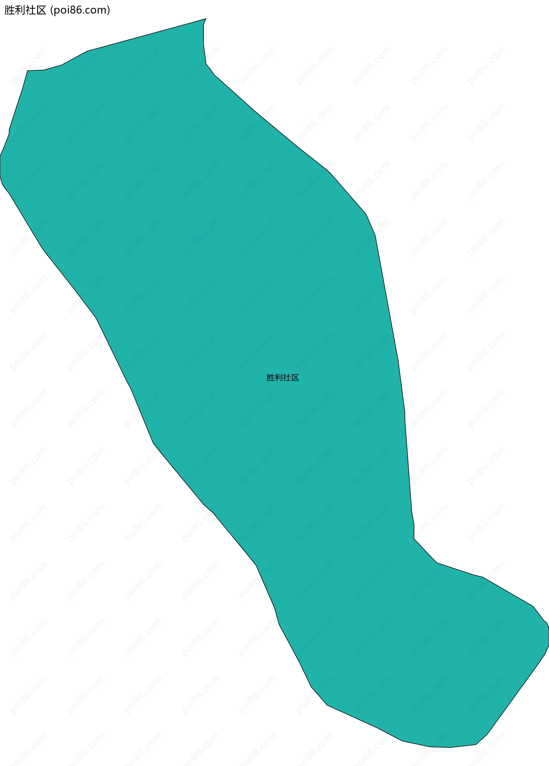 胜利社区边界地图