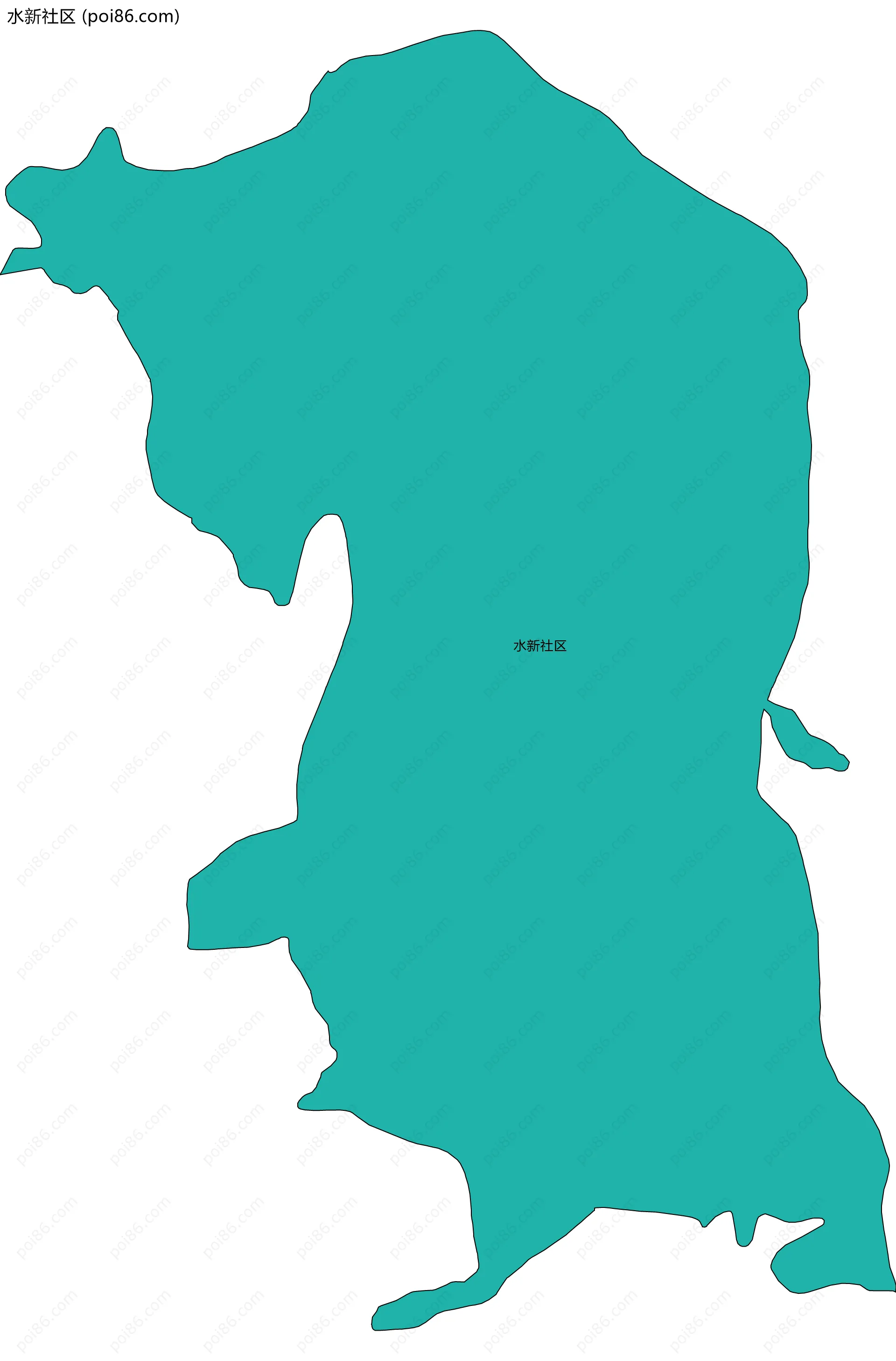 水新社区边界地图