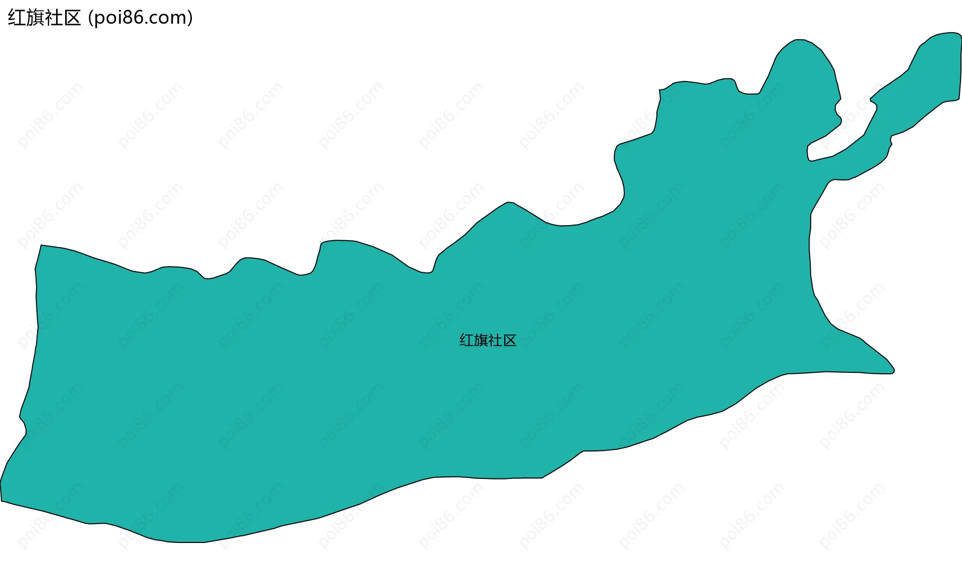 红旗社区边界地图