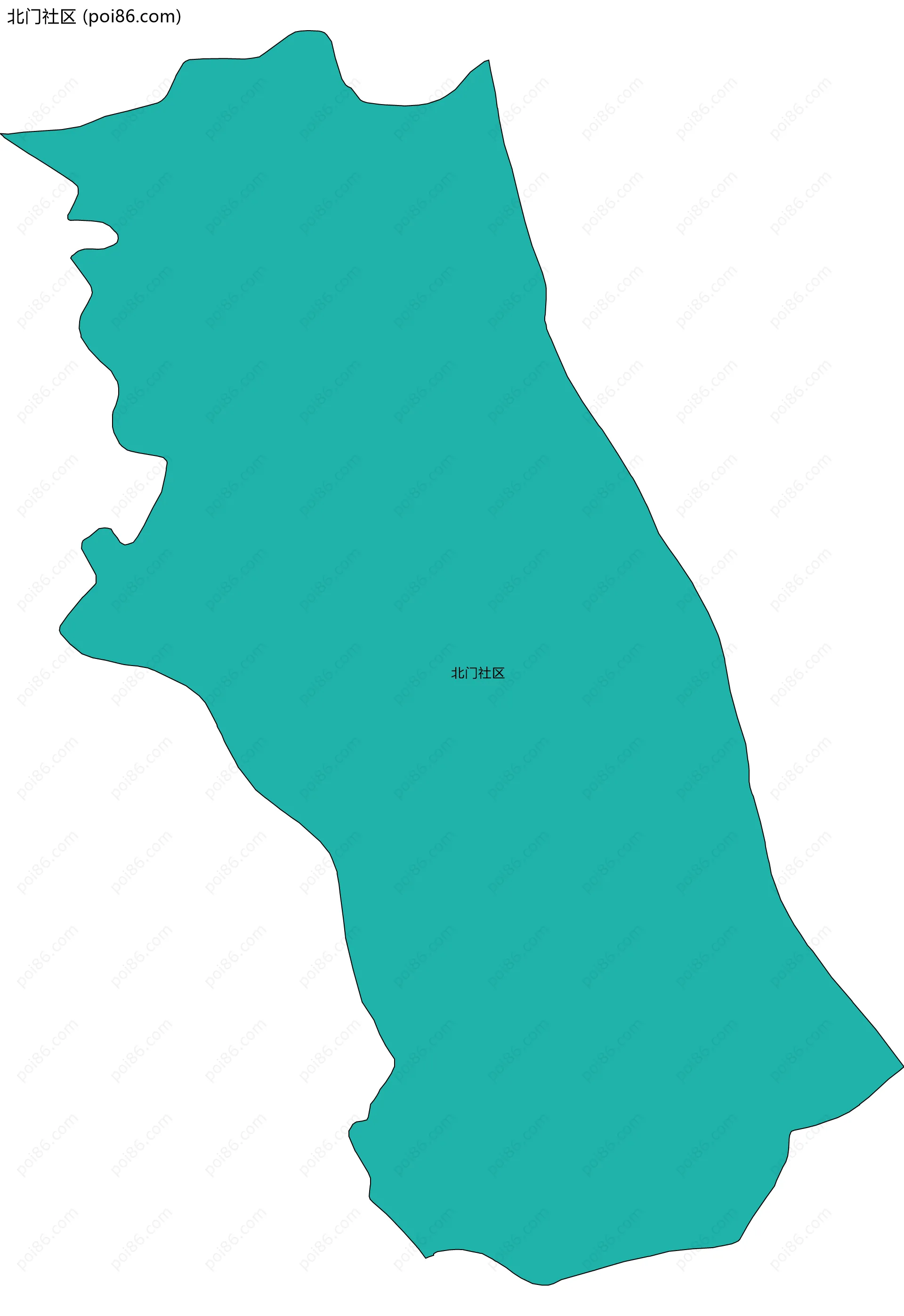北门社区边界地图