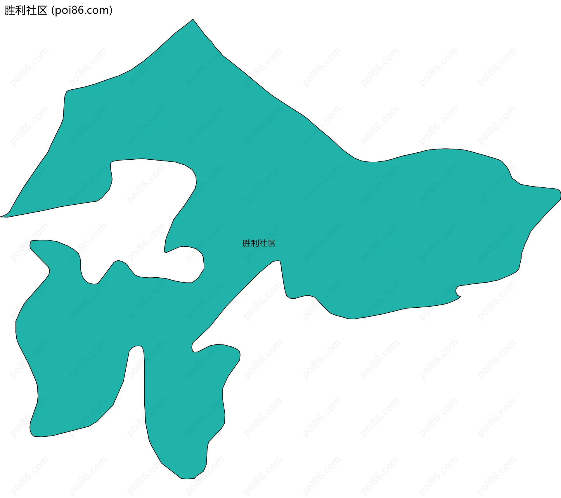 胜利社区边界地图
