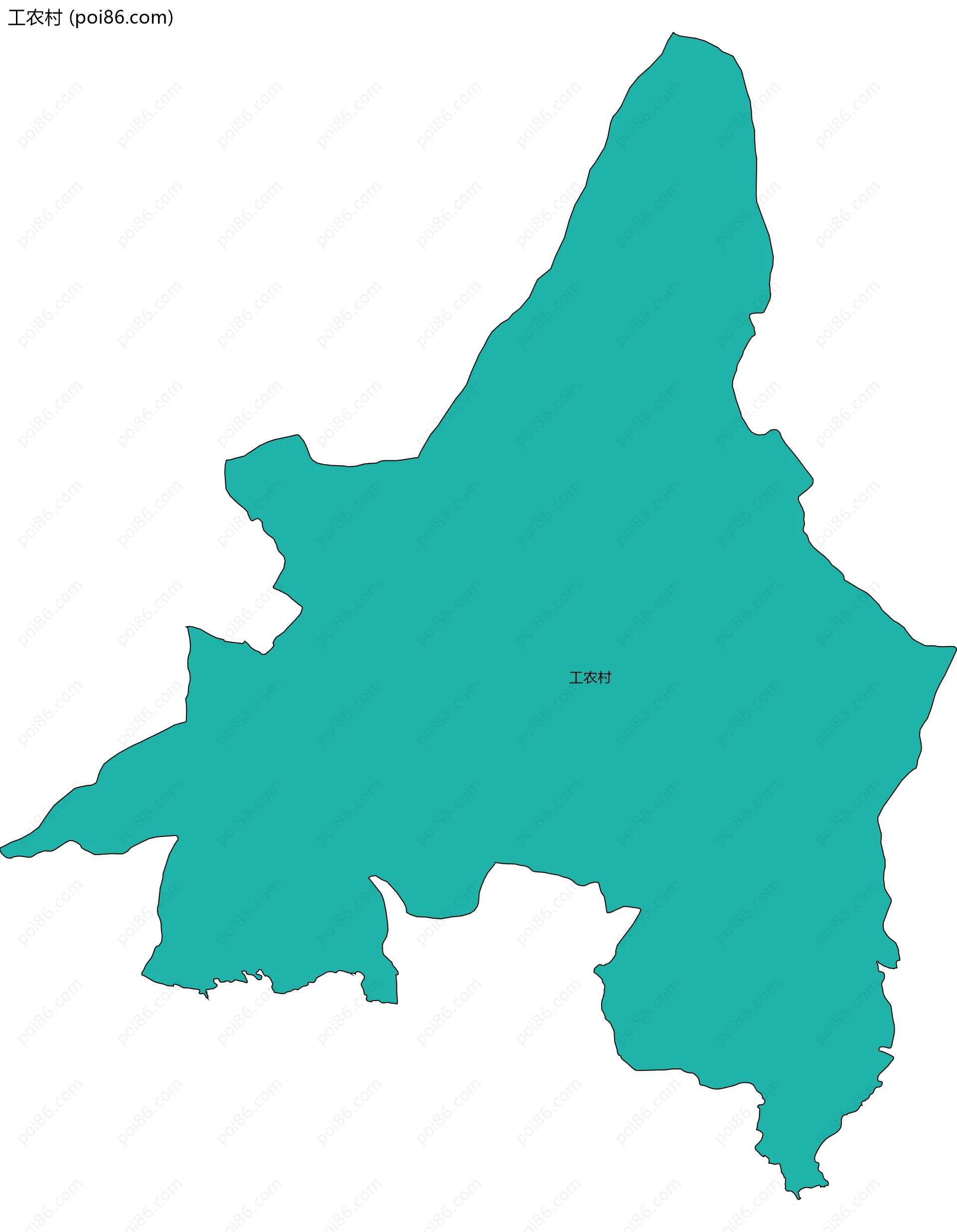 工农村边界地图