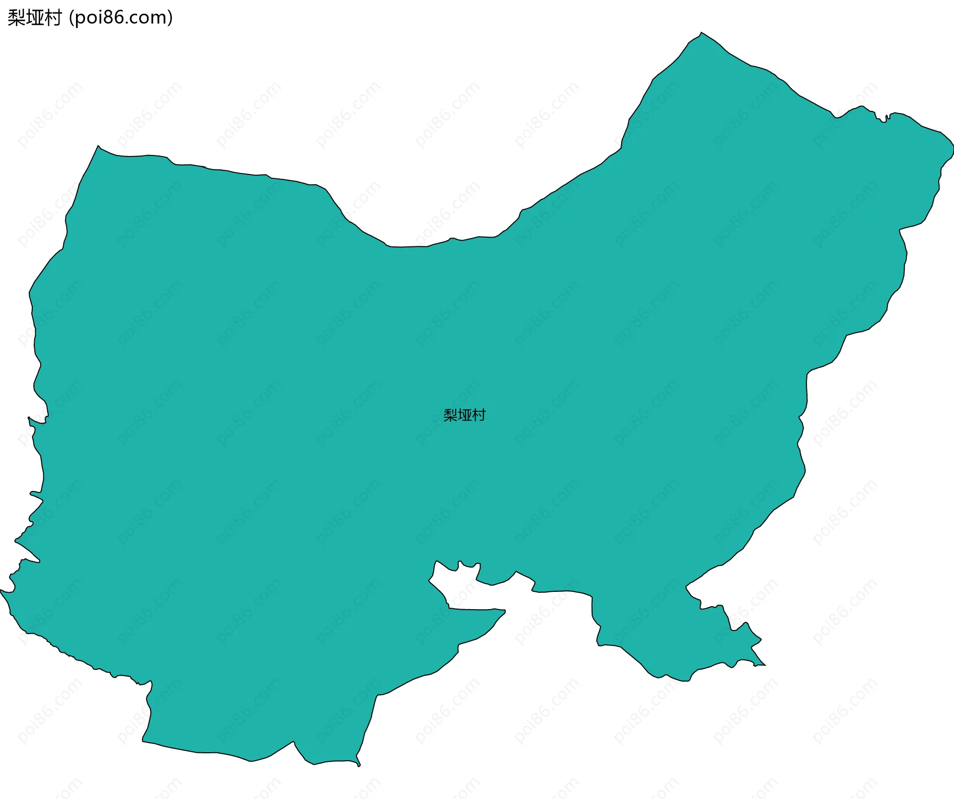 梨垭村边界地图