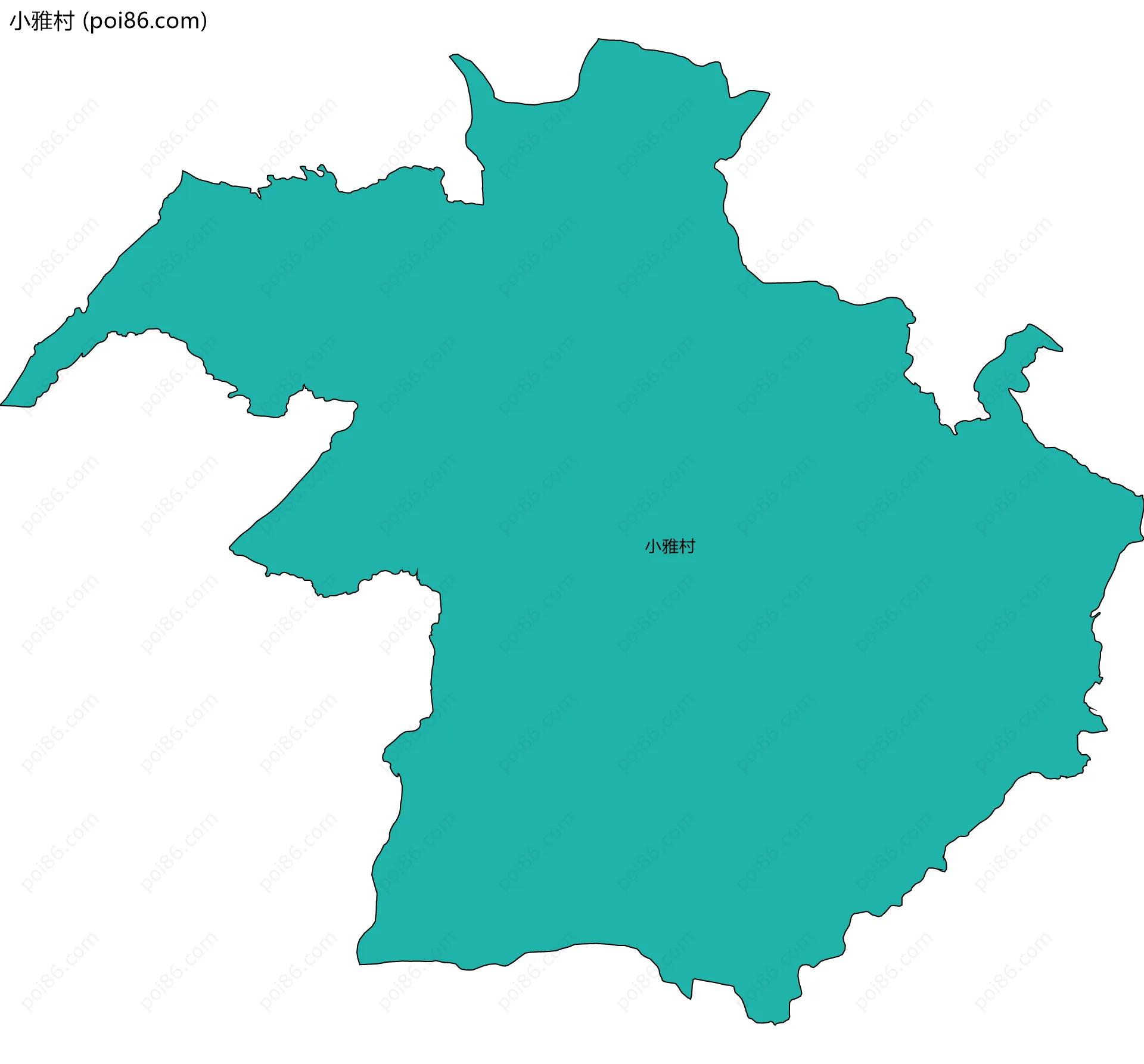小雅村边界地图