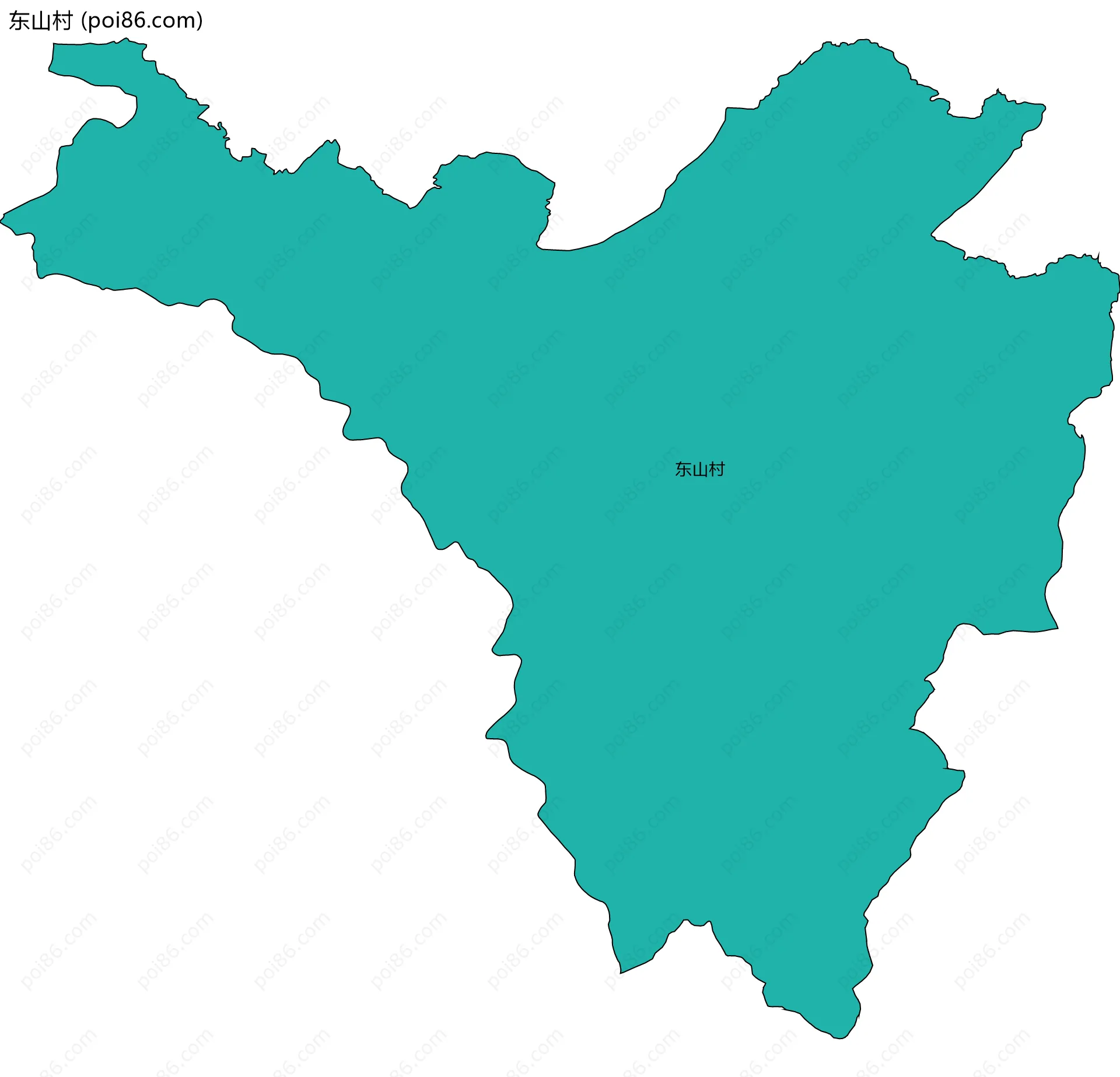 东山村边界地图