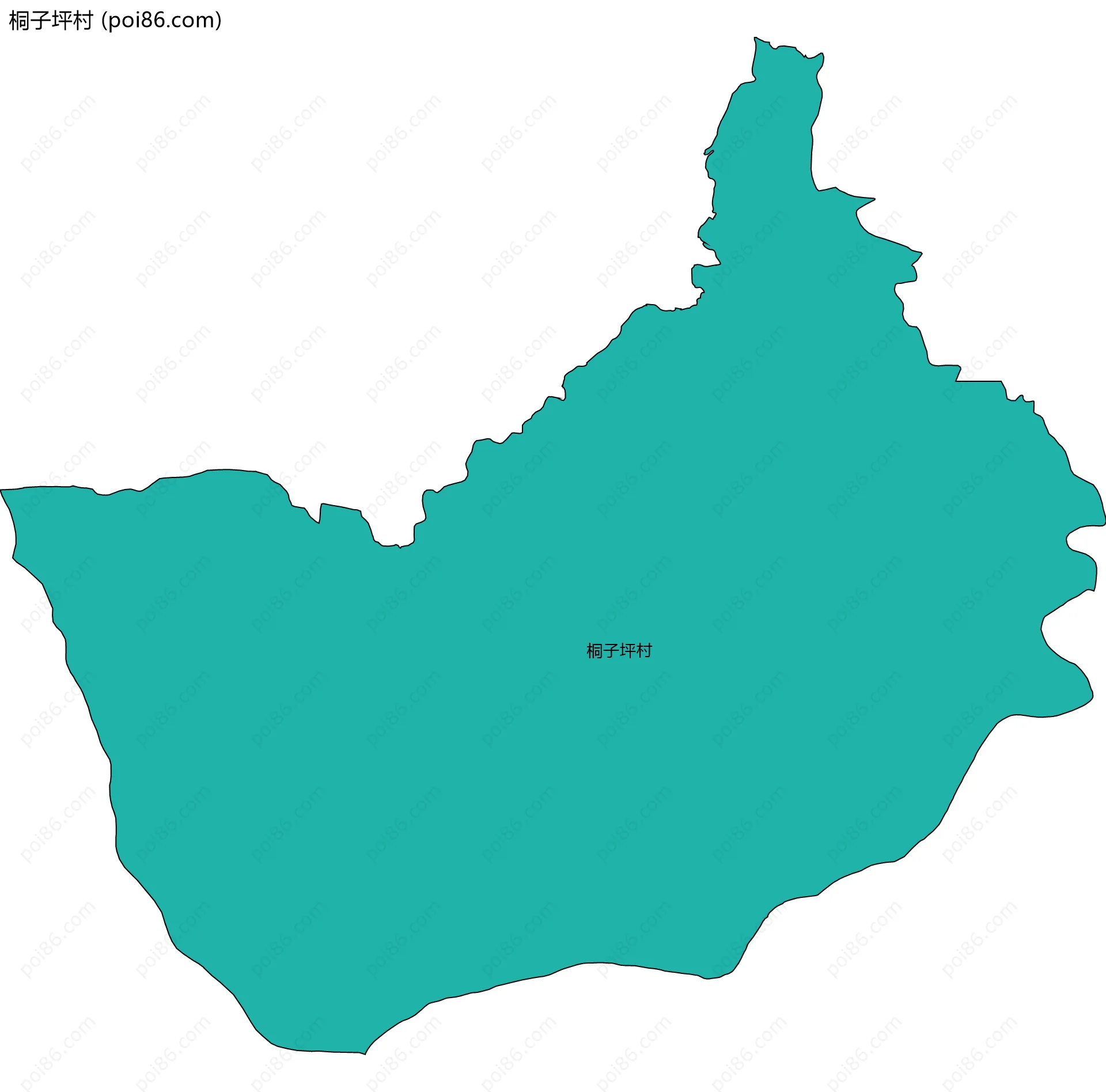 桐子坪村边界地图