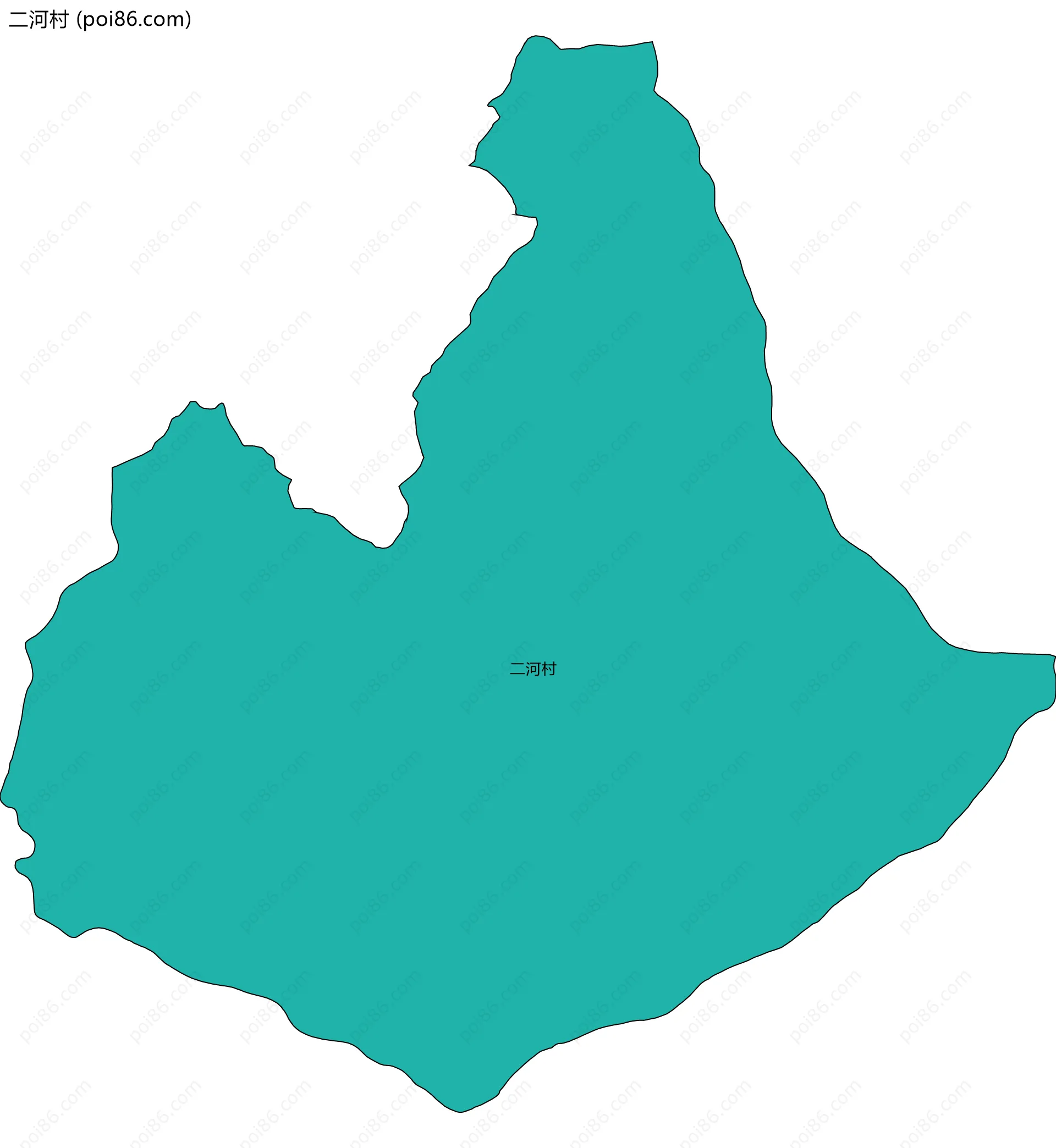 二河村边界地图