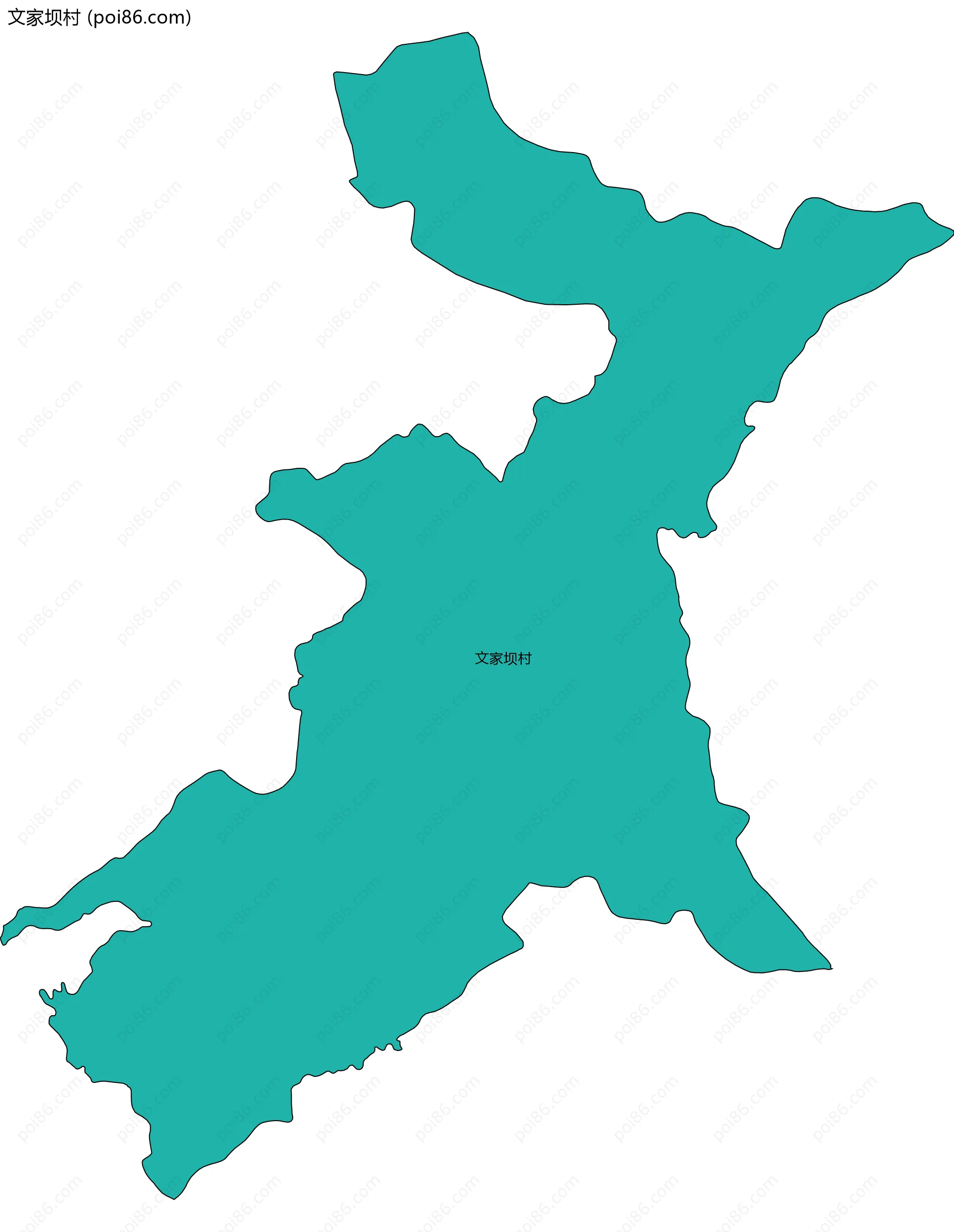 文家坝村边界地图