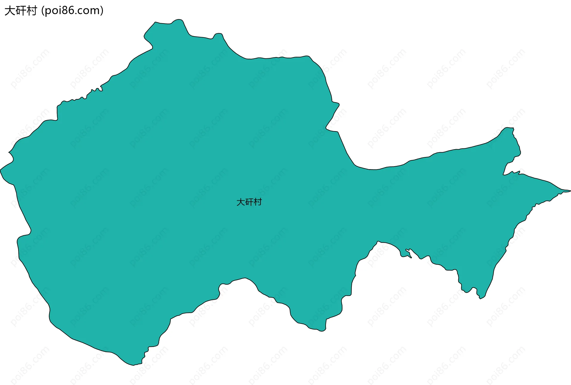 大矸村边界地图