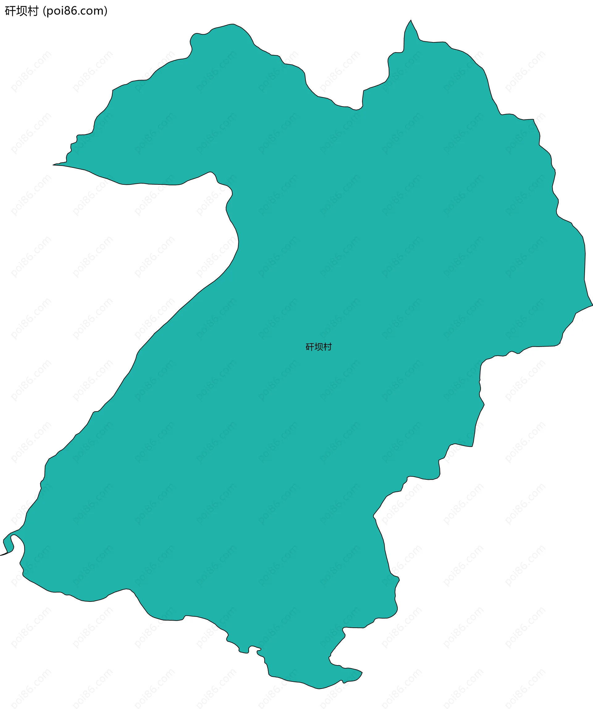 矸坝村边界地图