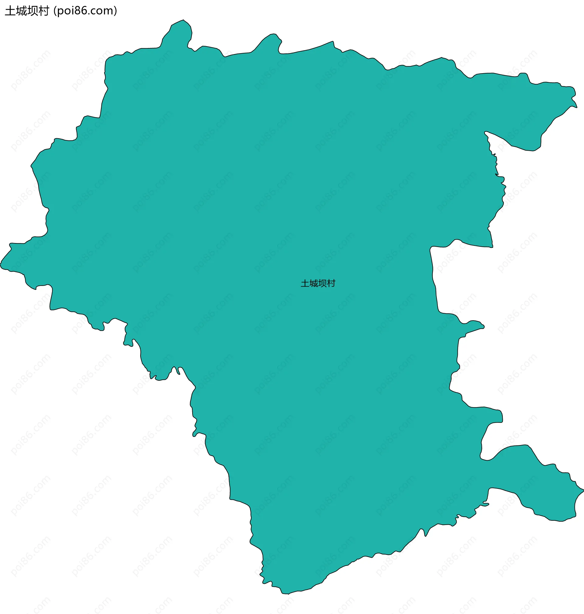 土城坝村边界地图