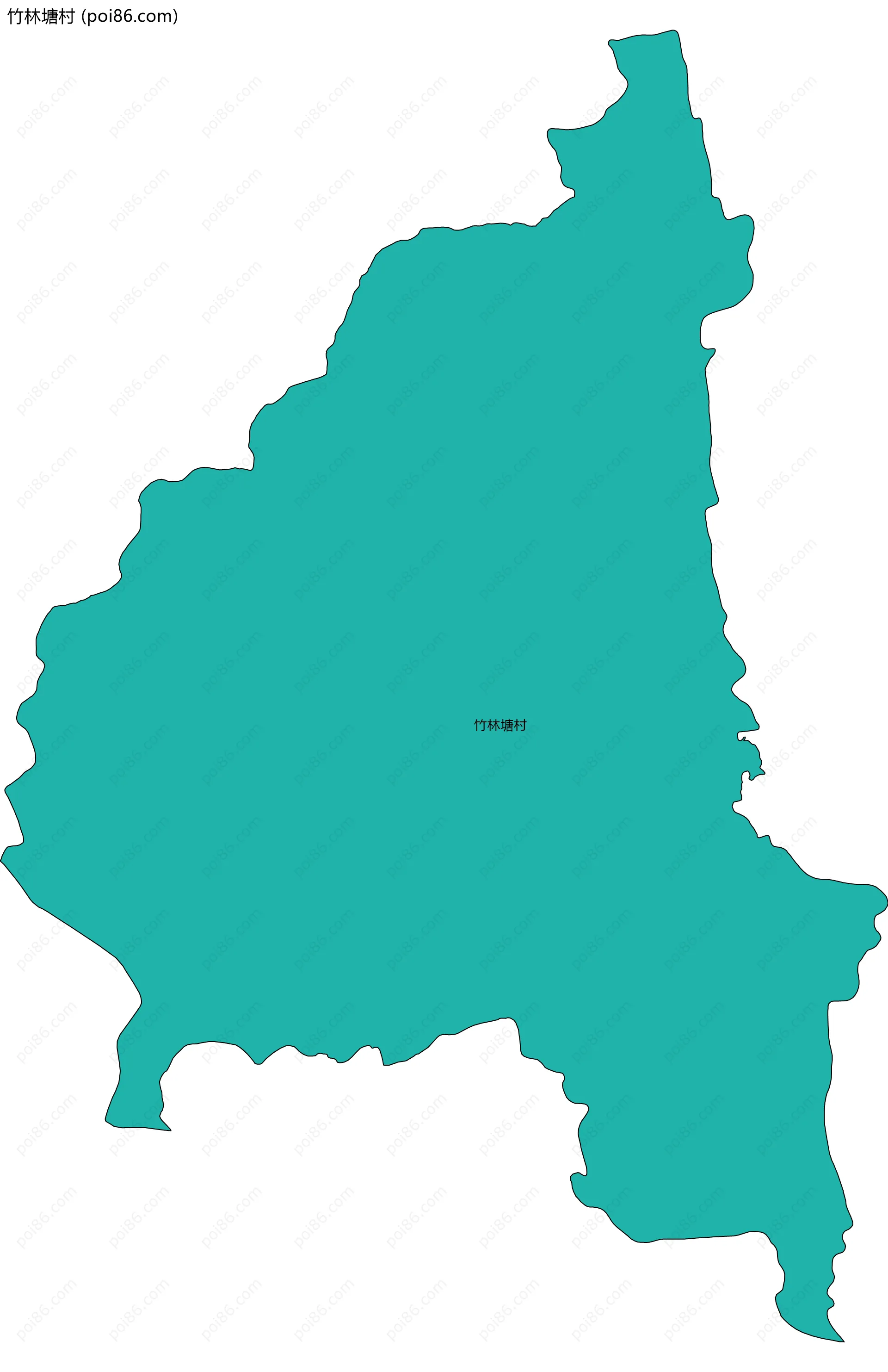 竹林塘村边界地图