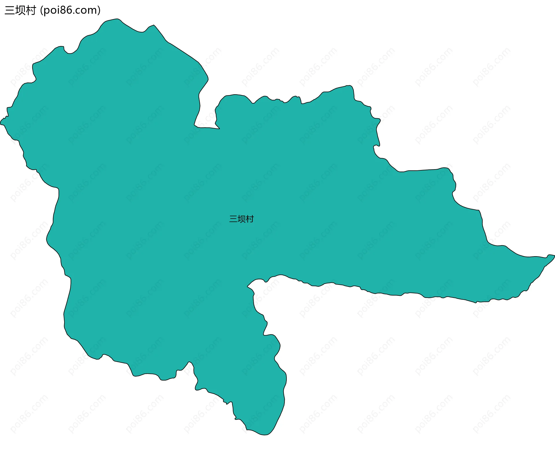 三坝村边界地图