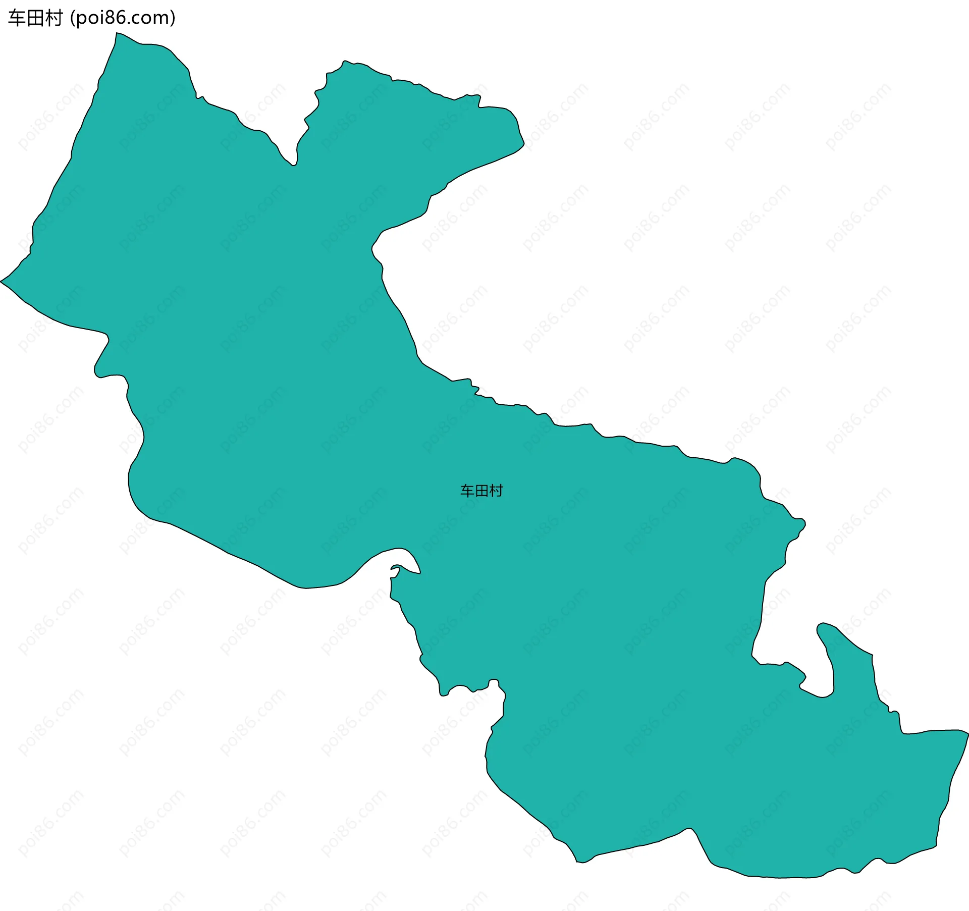 车田村边界地图