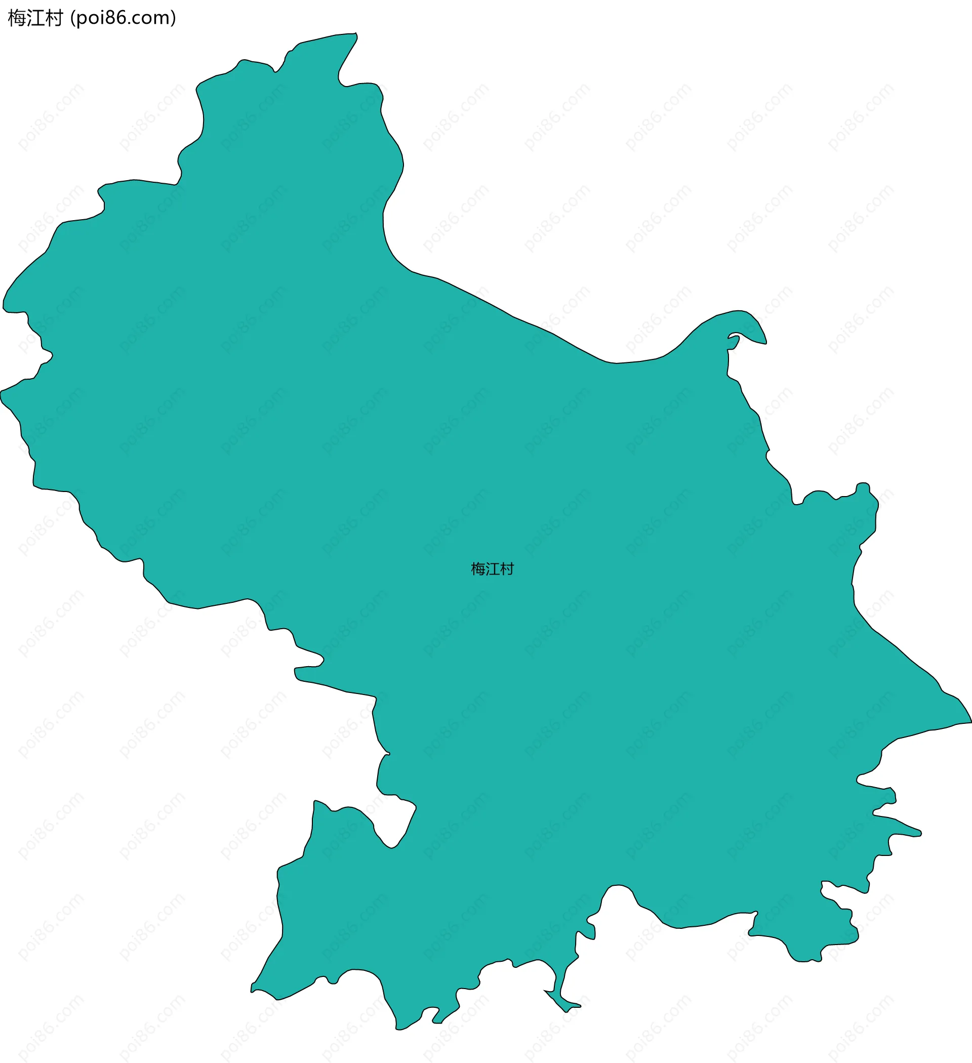 梅江村边界地图