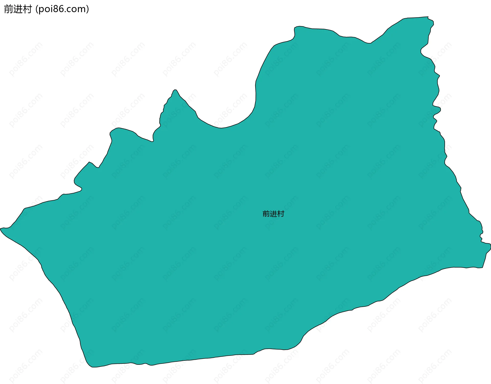 前进村边界地图