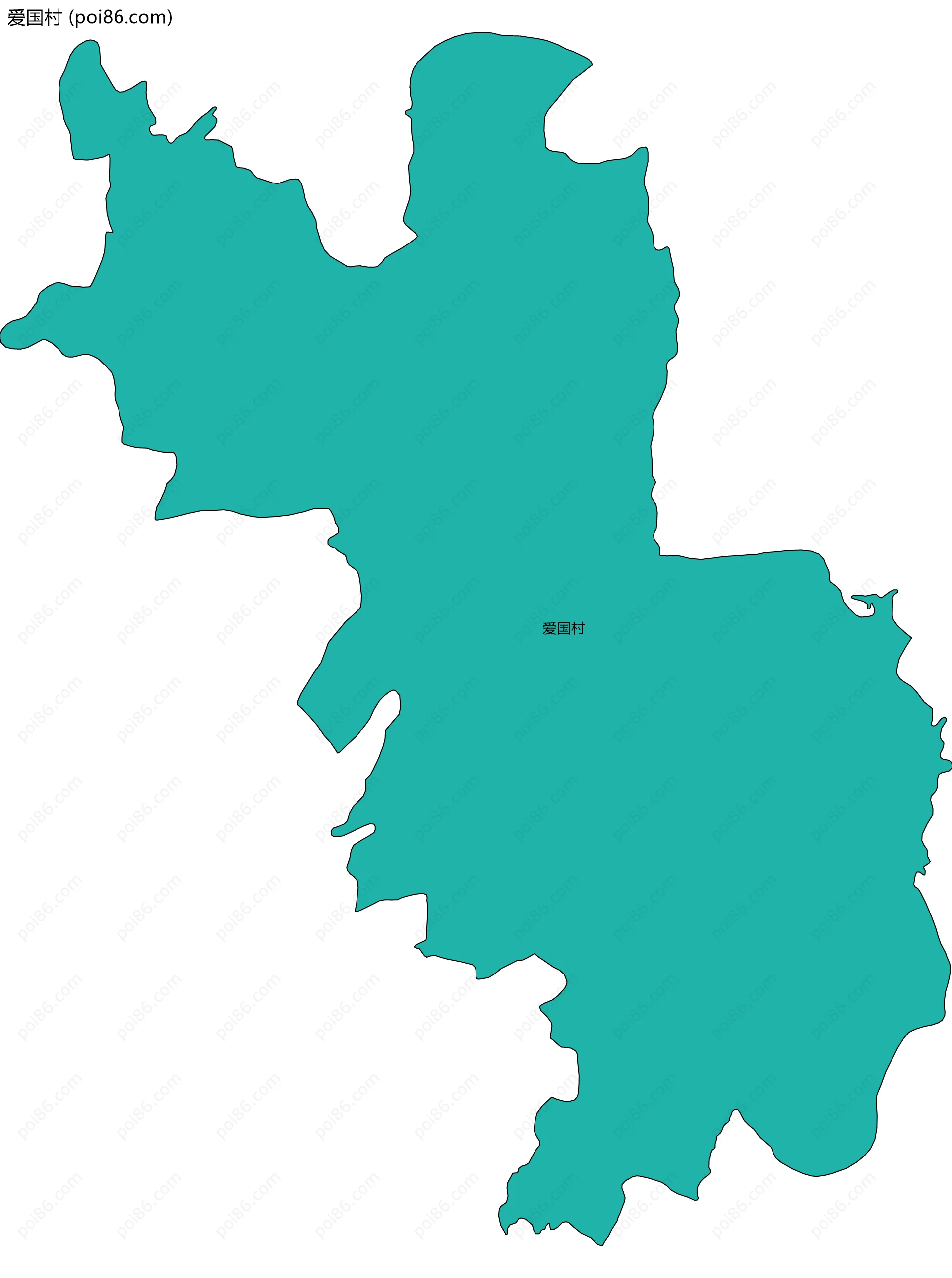 爱国村边界地图