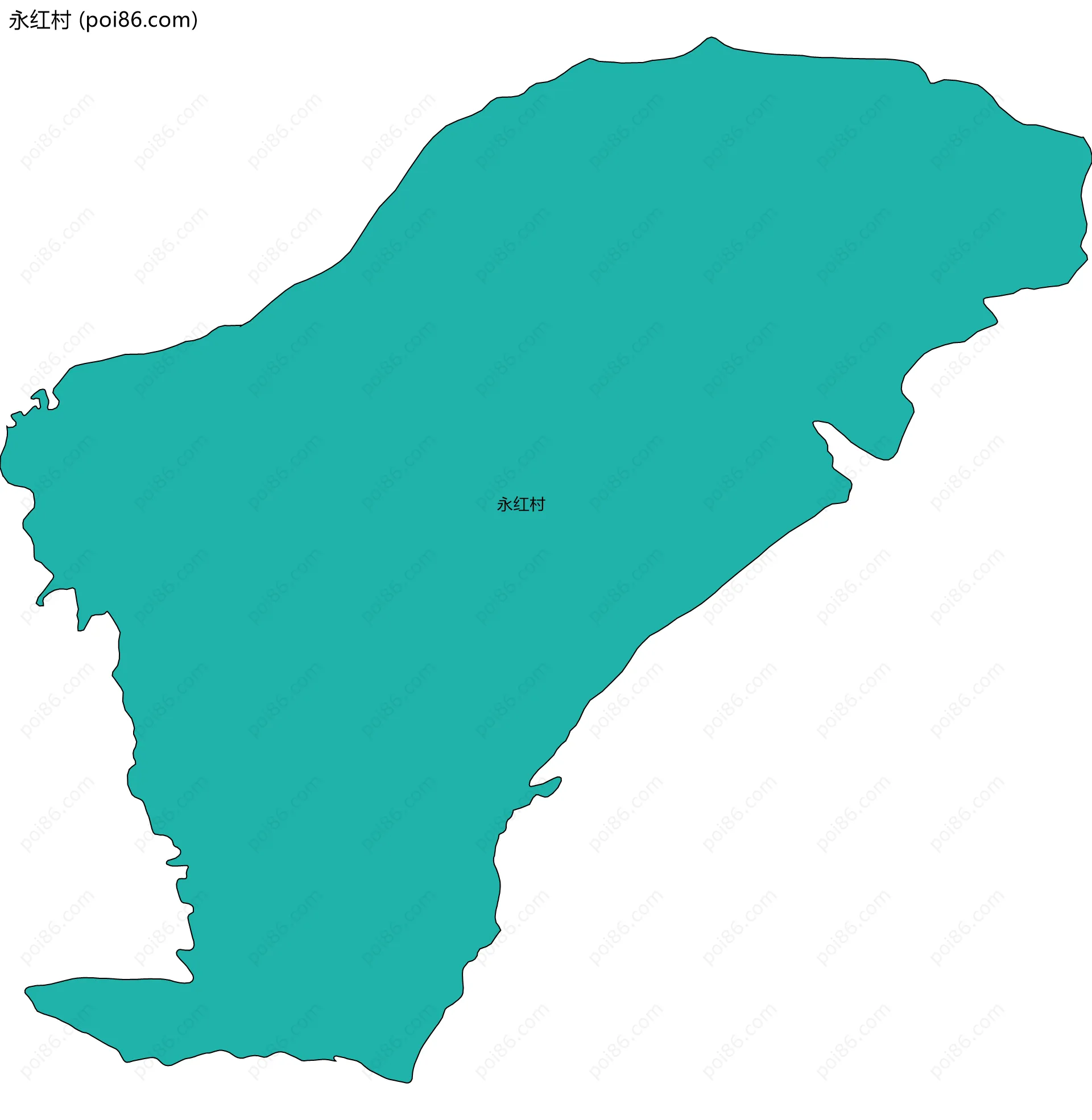 永红村边界地图