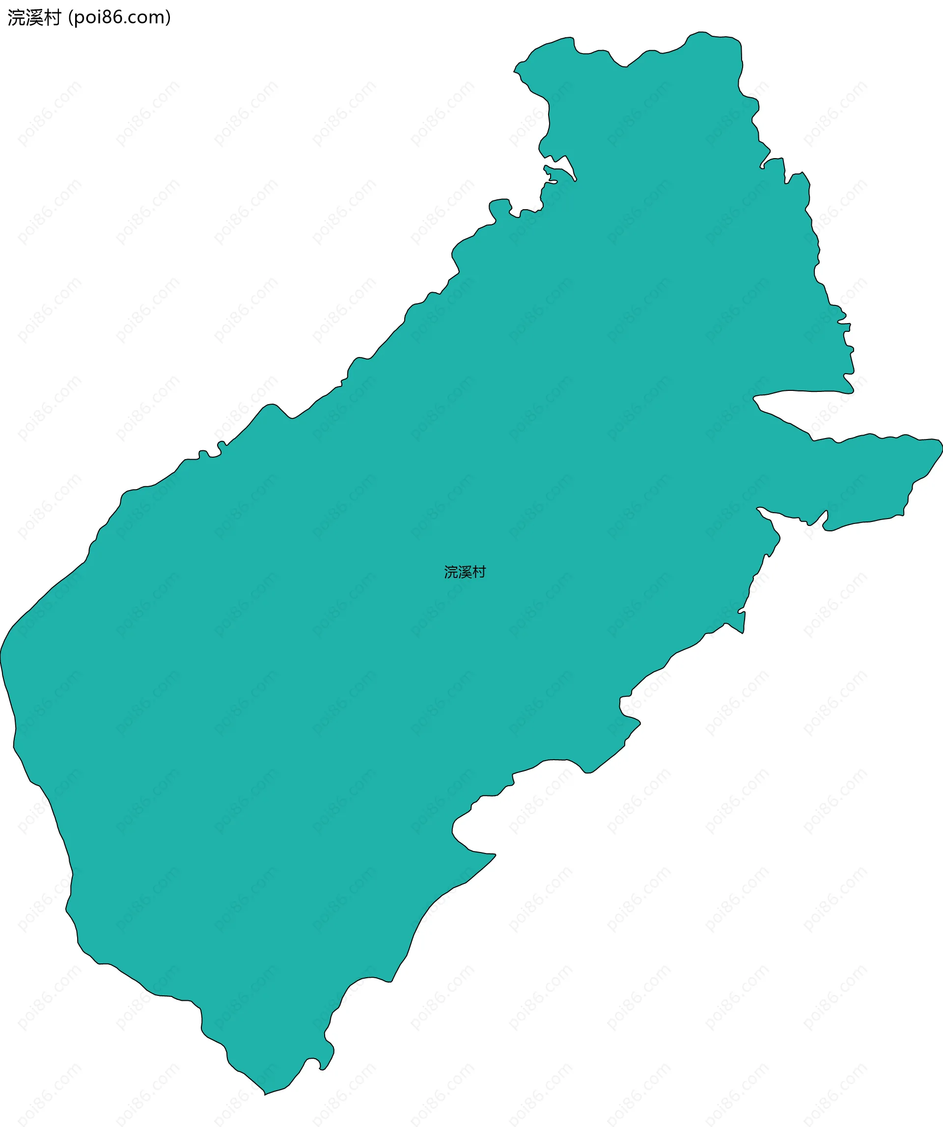 浣溪村边界地图