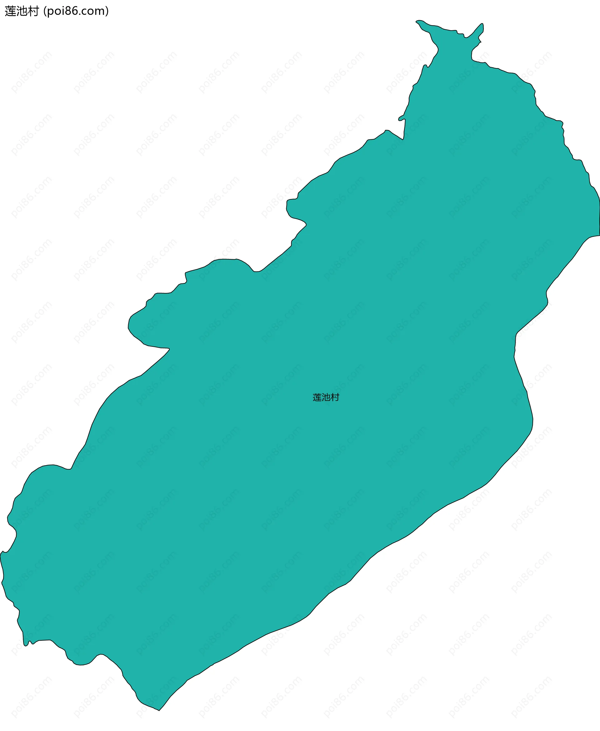 莲池村边界地图