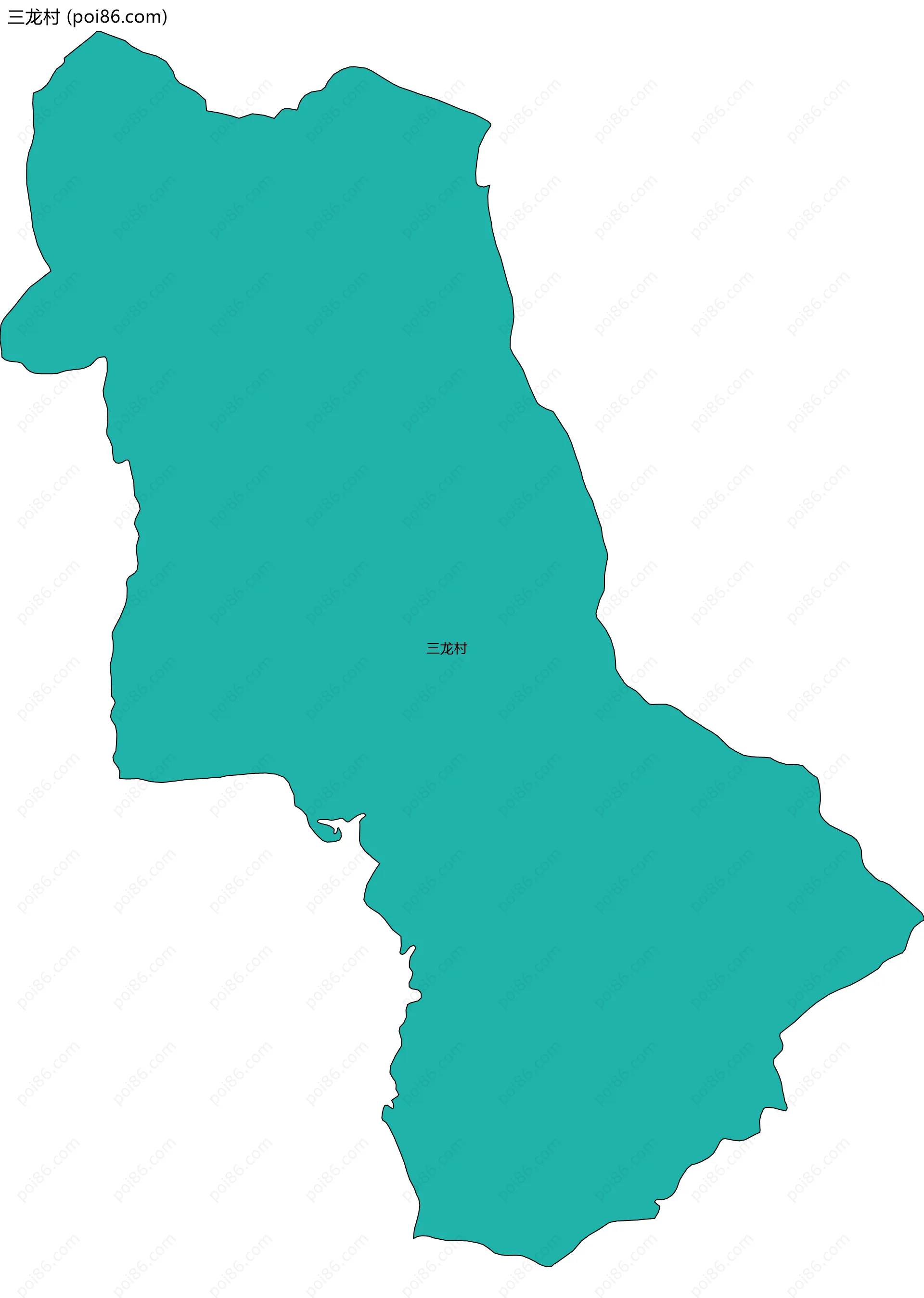 三龙村边界地图