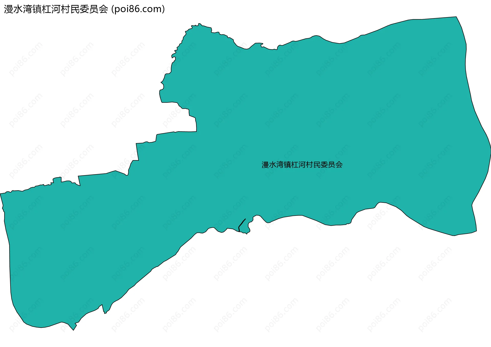 漫水湾镇杠河村民委员会边界地图