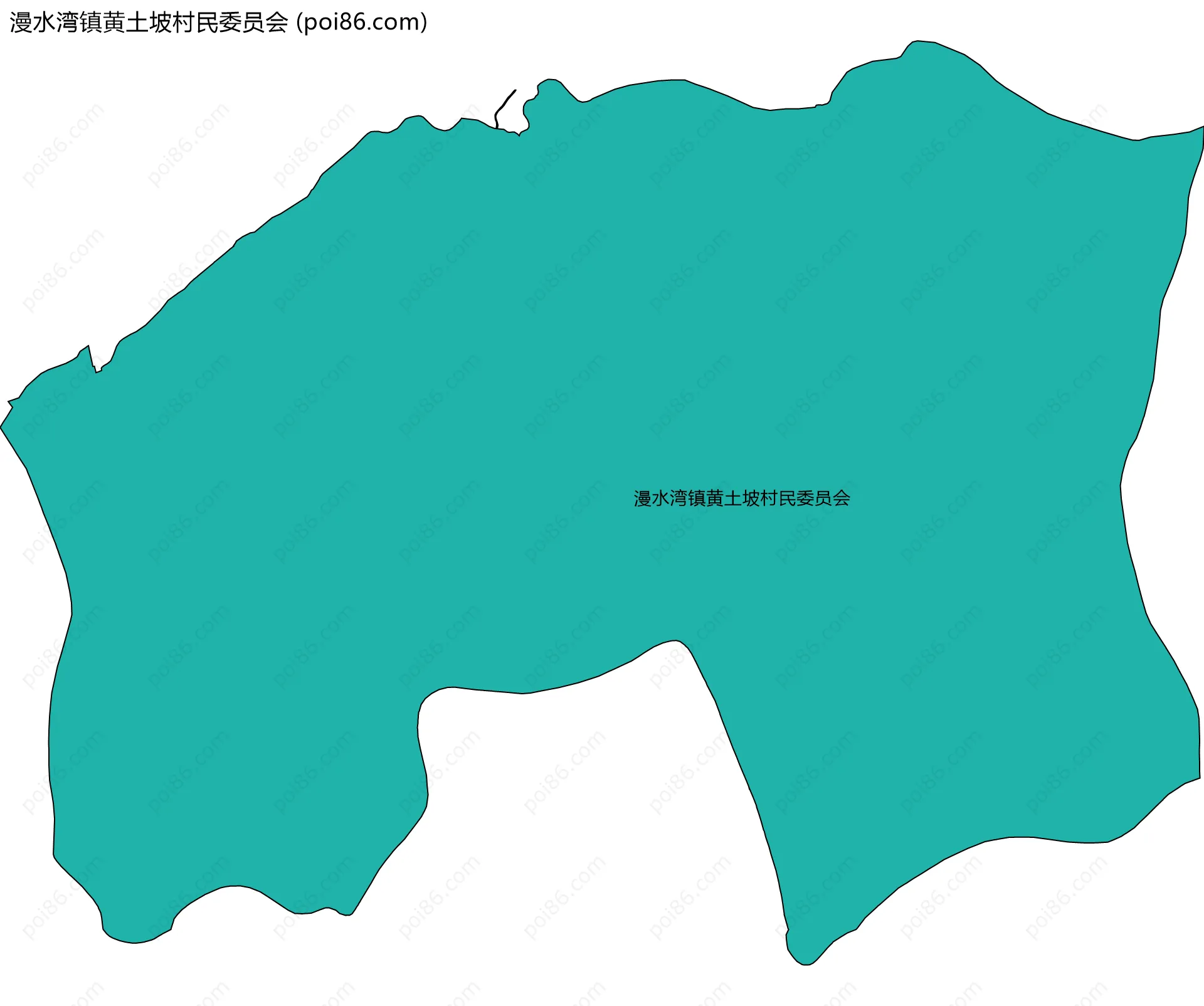 漫水湾镇黄土坡村民委员会边界地图
