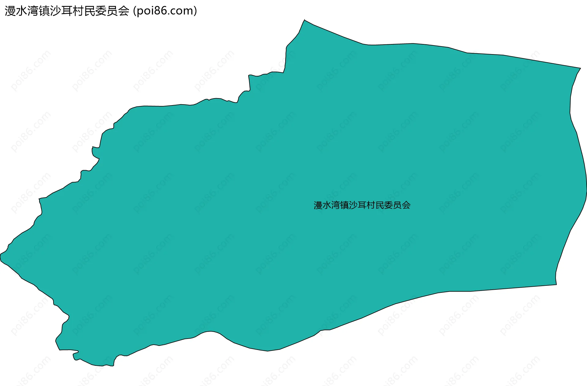 漫水湾镇沙耳村民委员会边界地图
