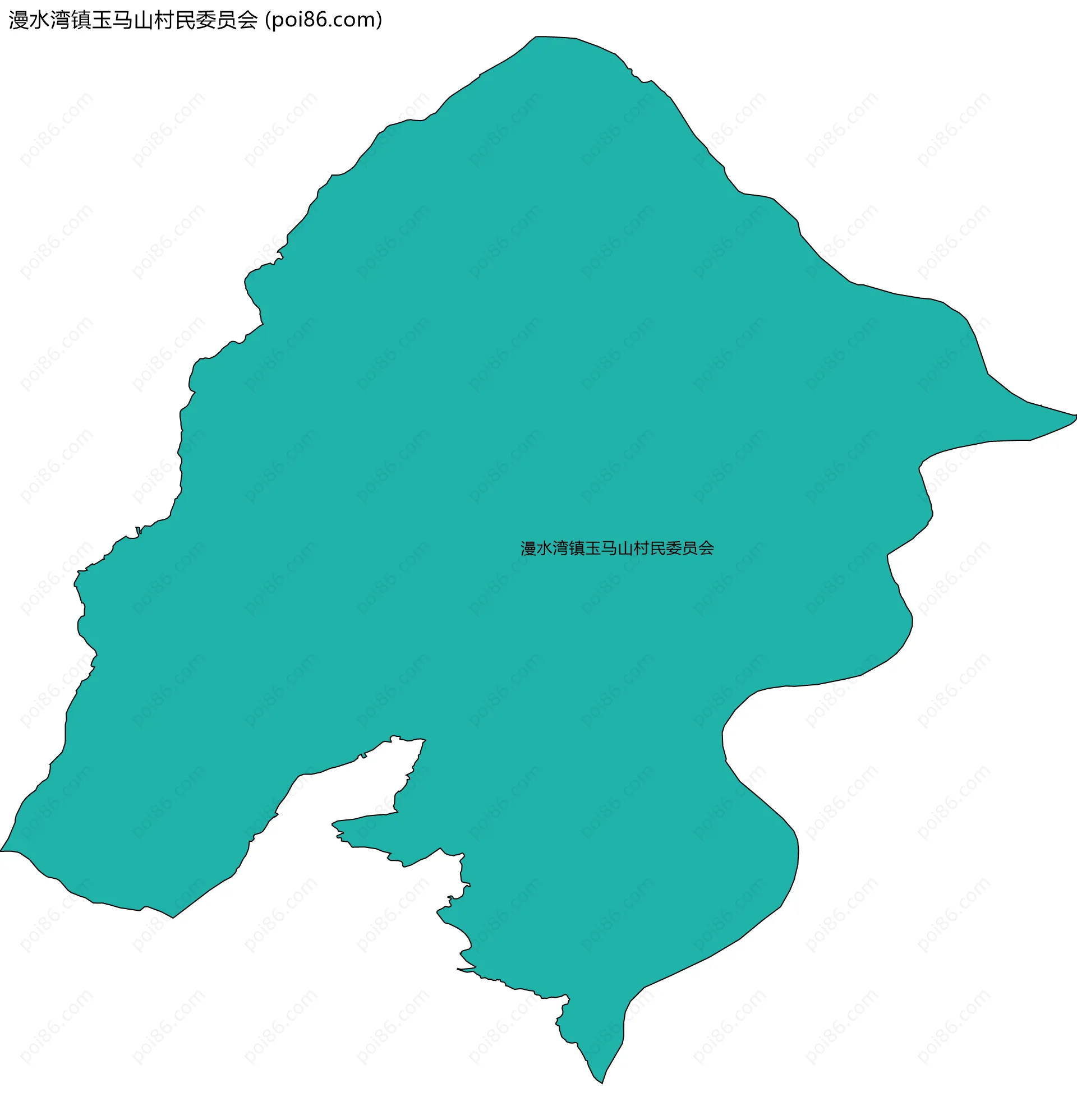 漫水湾镇玉马山村民委员会边界地图