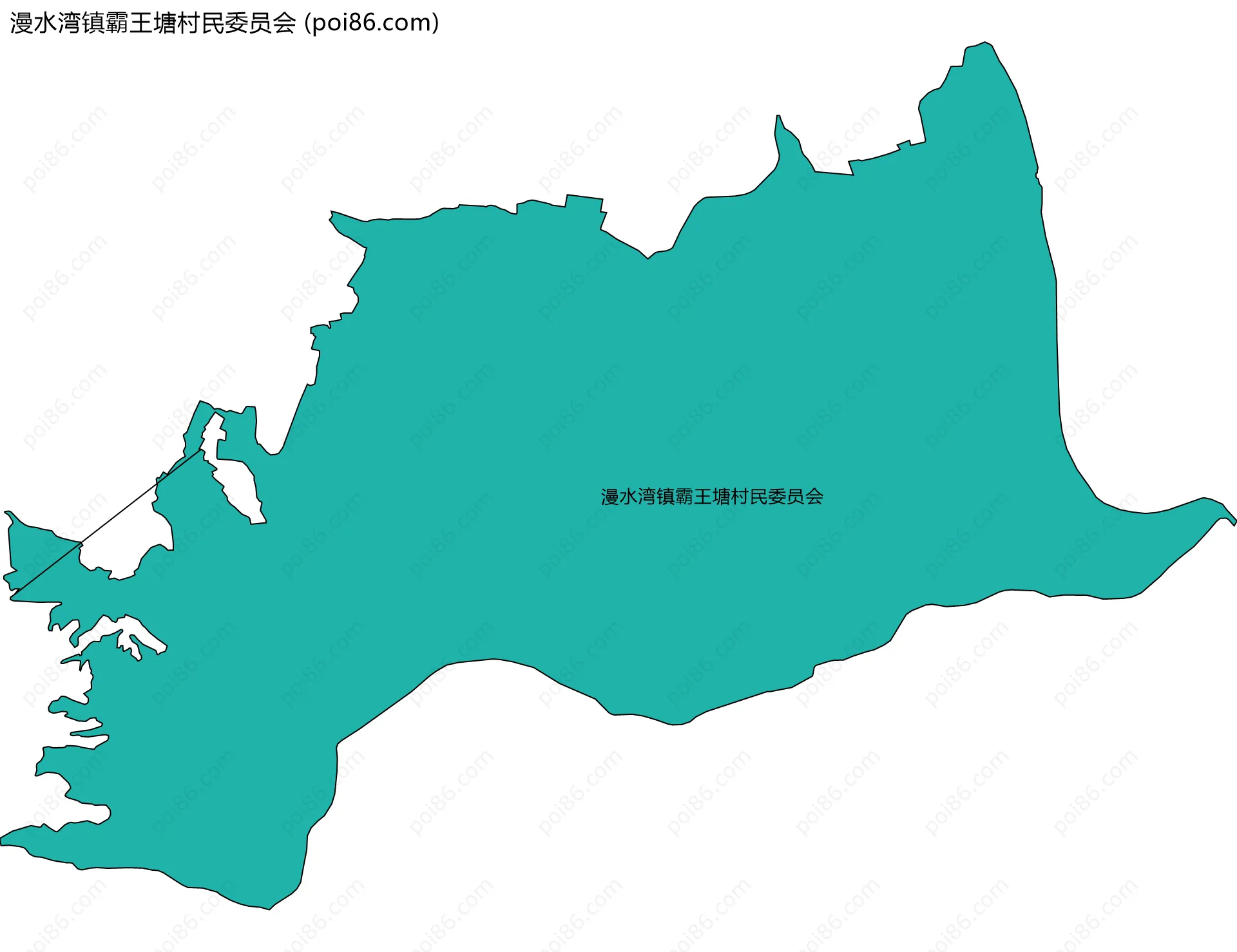 漫水湾镇霸王塘村民委员会边界地图