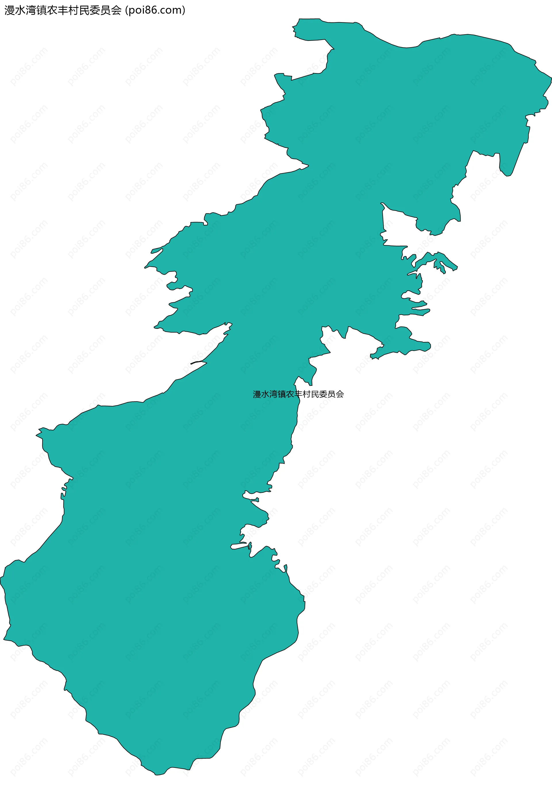 漫水湾镇农丰村民委员会边界地图