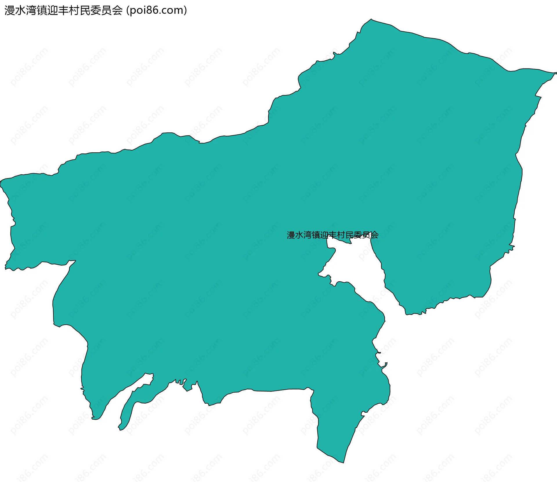 漫水湾镇迎丰村民委员会边界地图