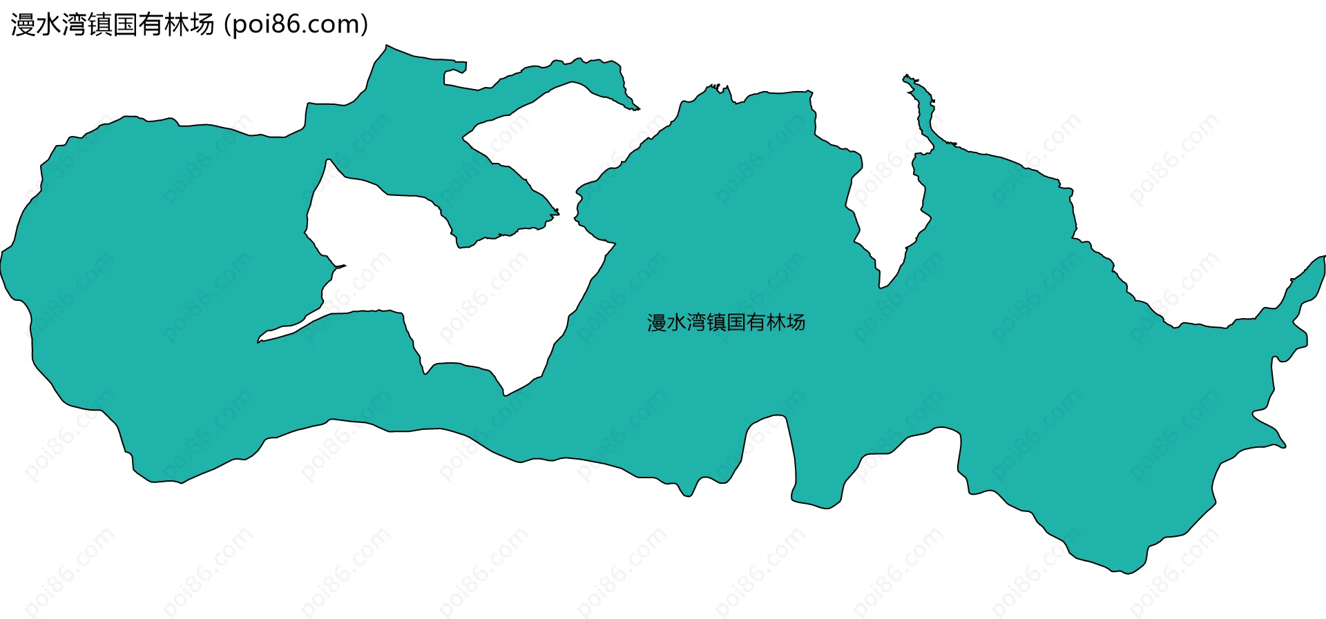 漫水湾镇国有林场边界地图