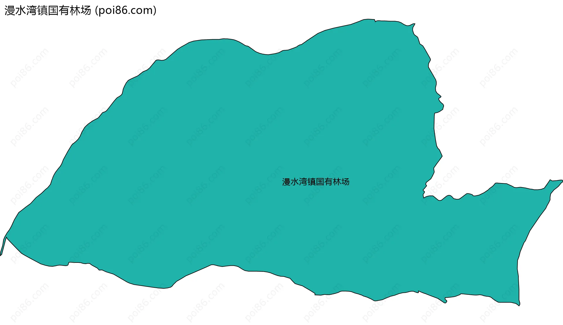 漫水湾镇国有林场边界地图