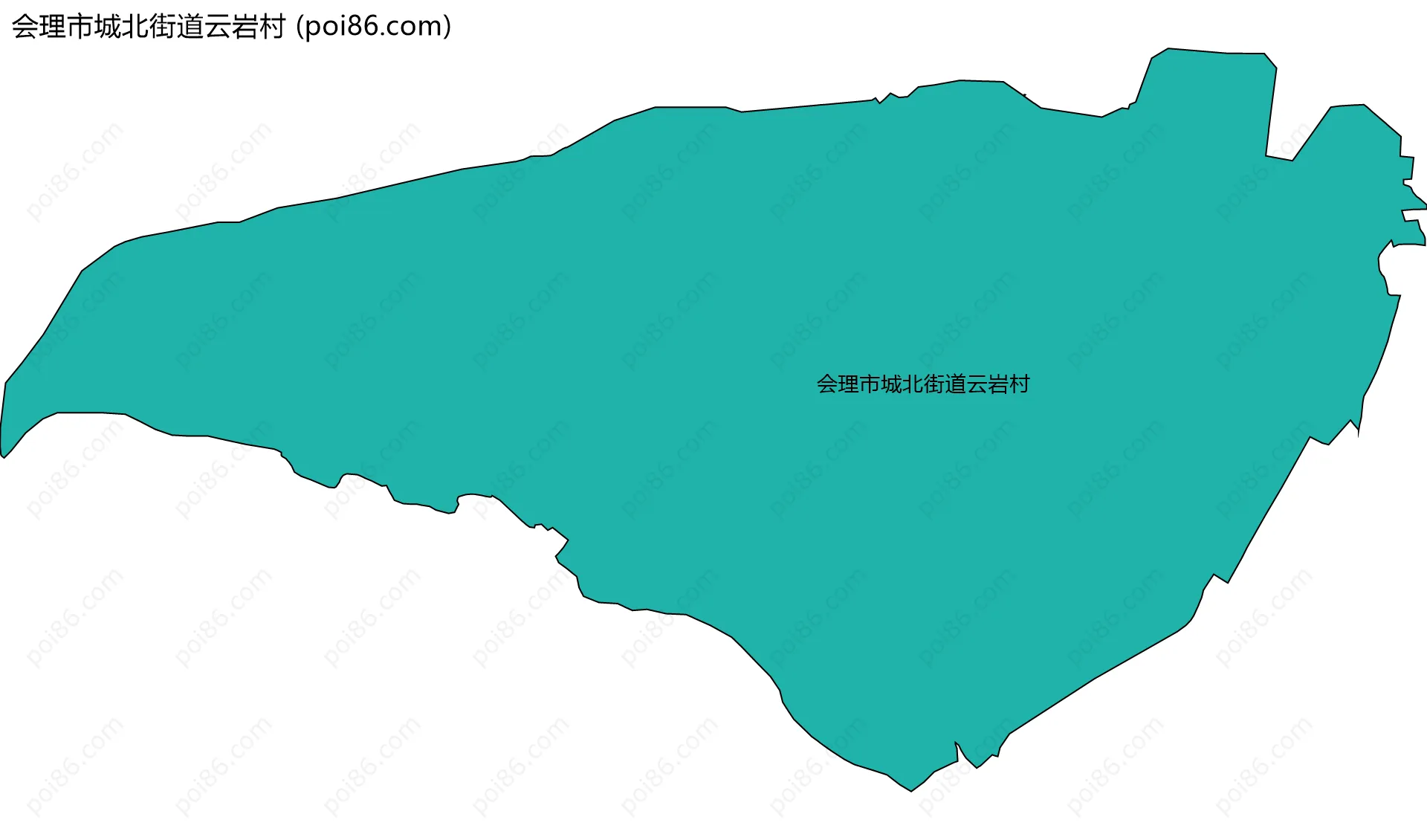 会理市城北街道云岩村边界地图