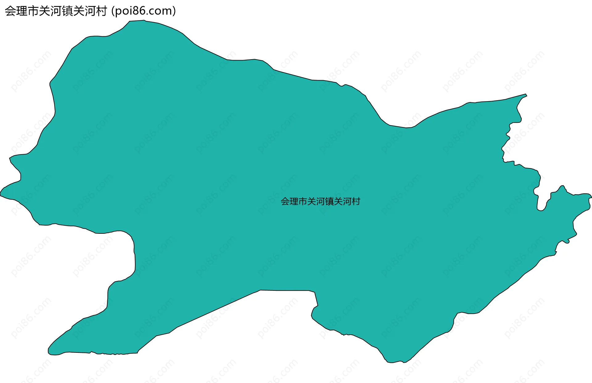 会理市关河镇关河村边界地图