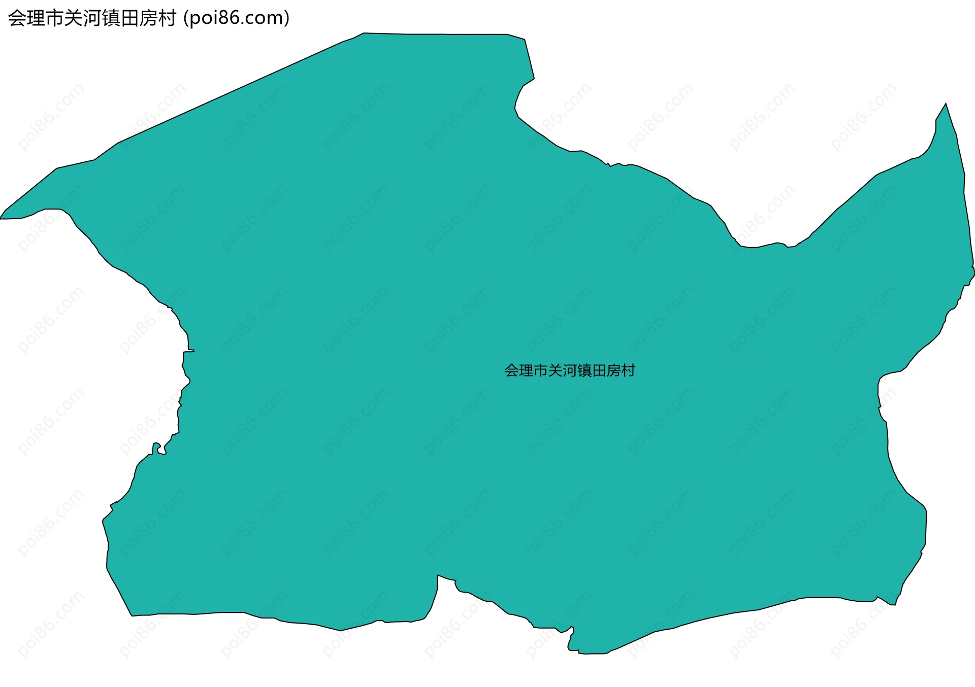 会理市关河镇田房村边界地图