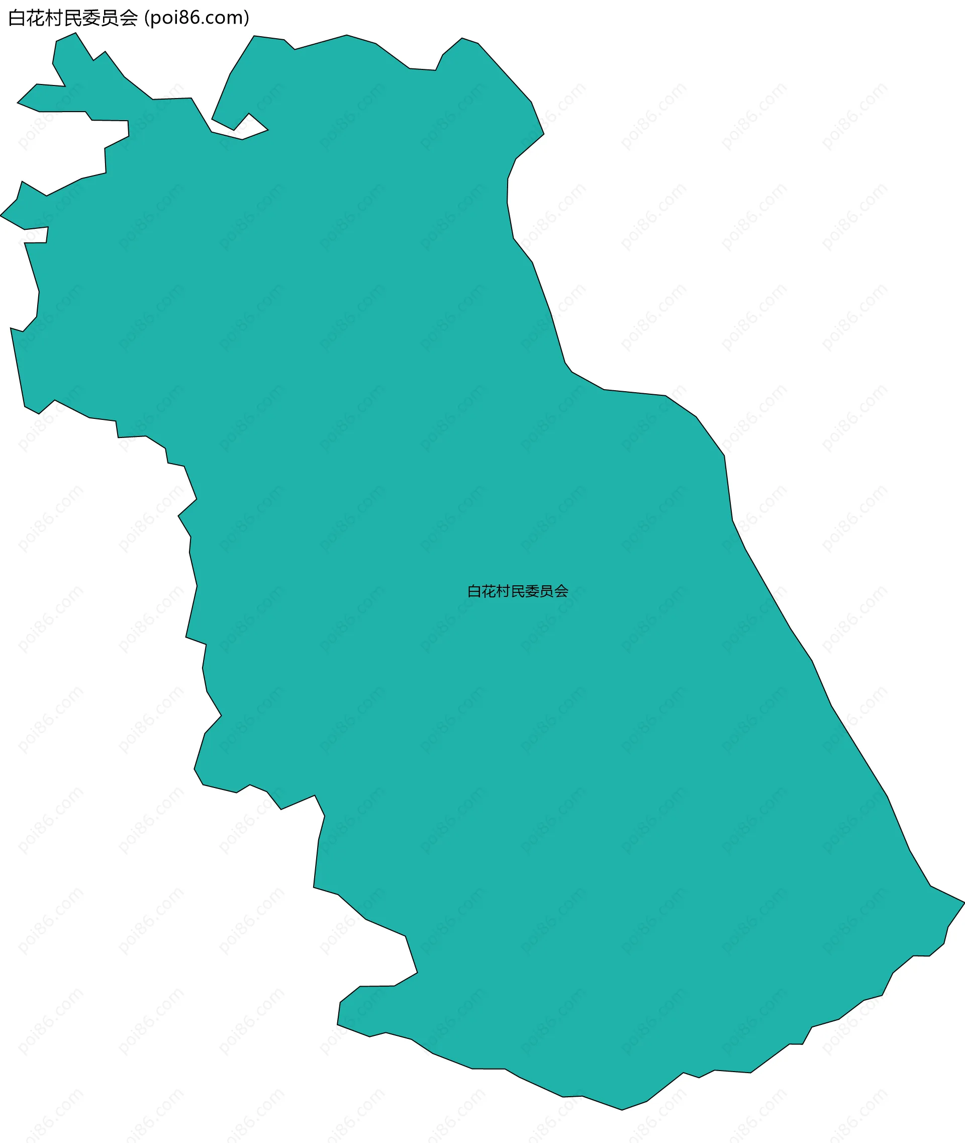白花村民委员会边界地图