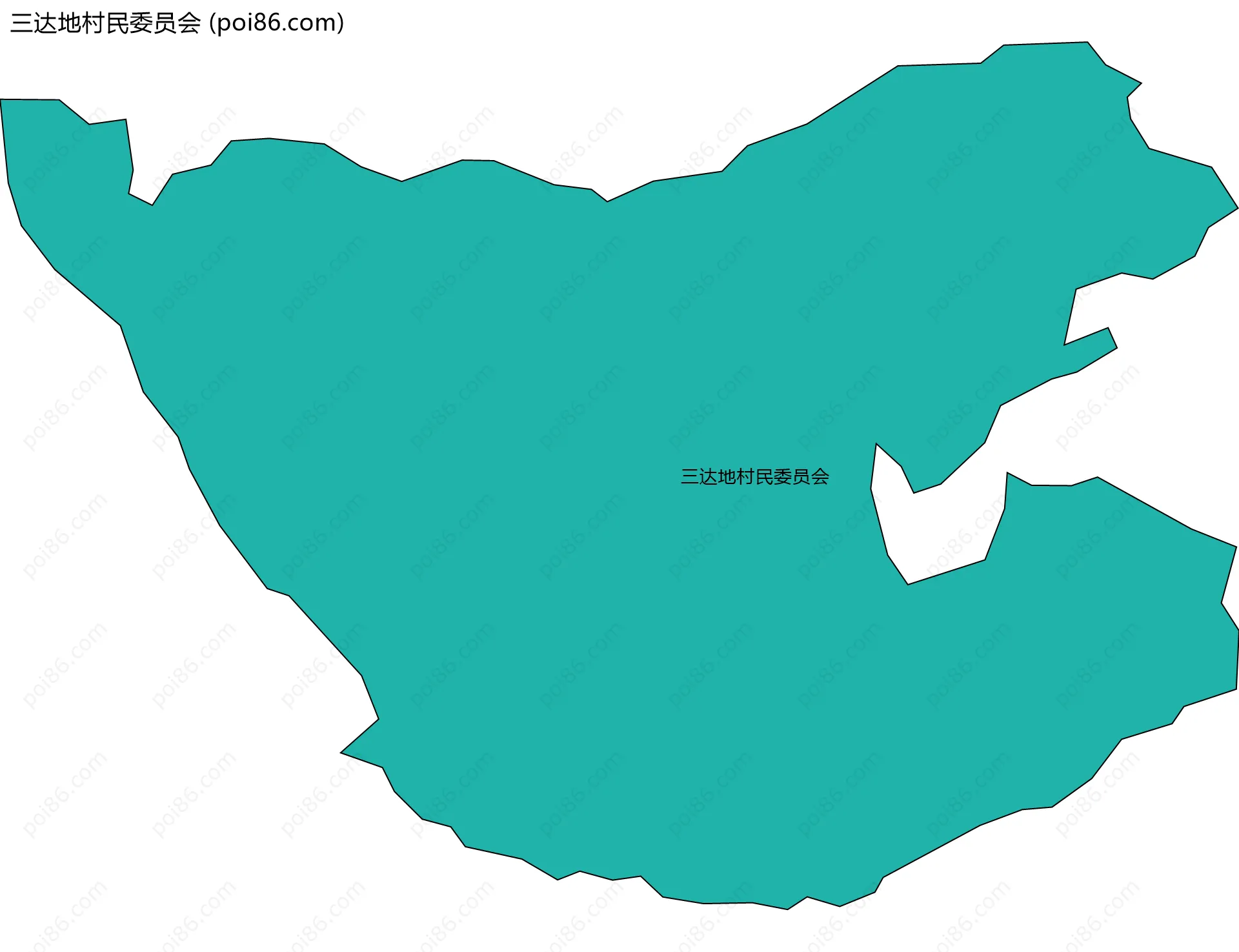 三达地村民委员会边界地图