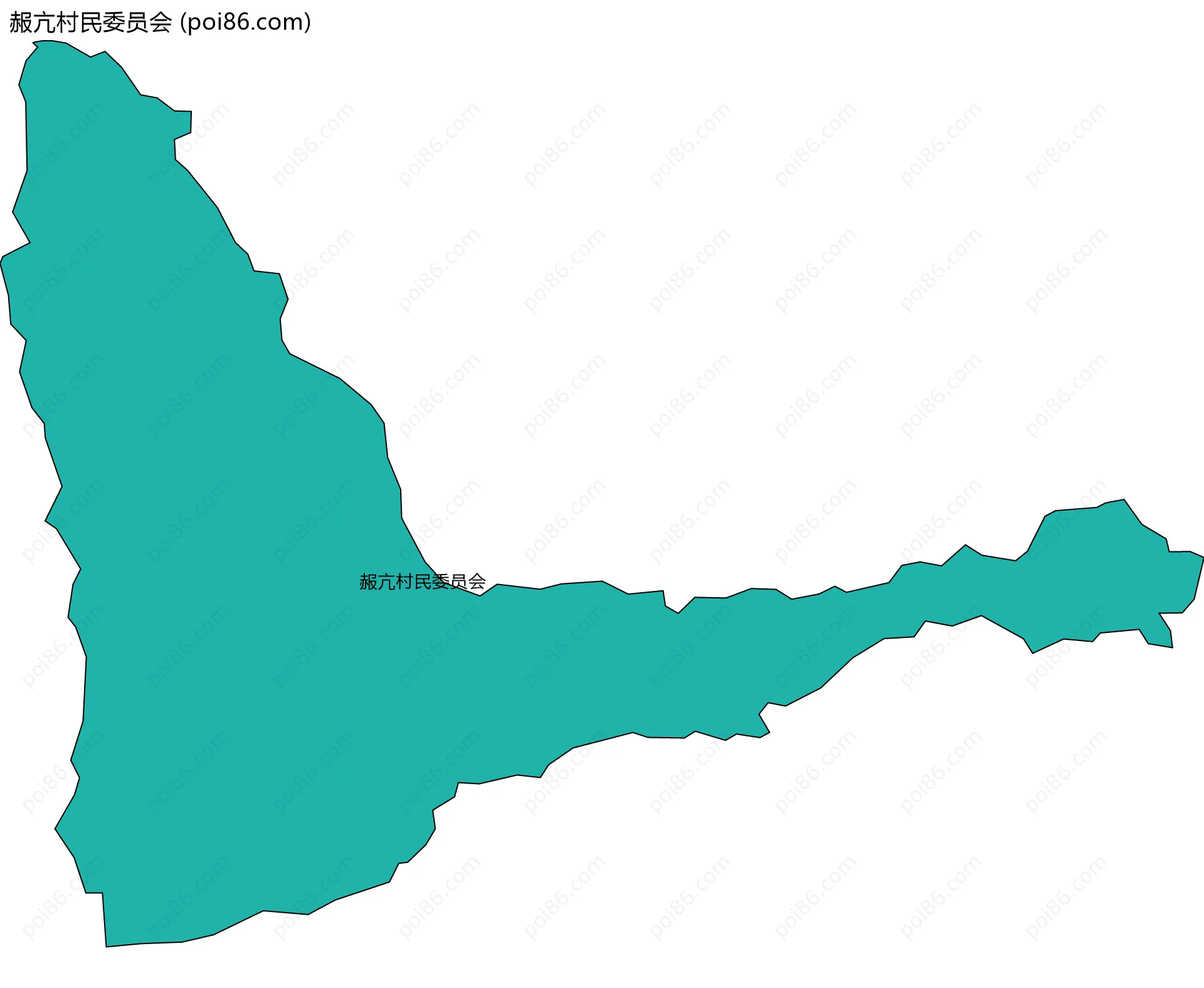 赧亢村民委员会边界地图