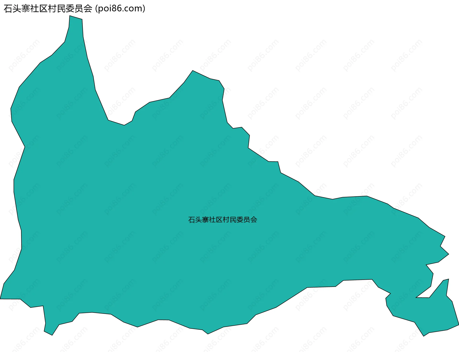 石头寨社区村民委员会边界地图
