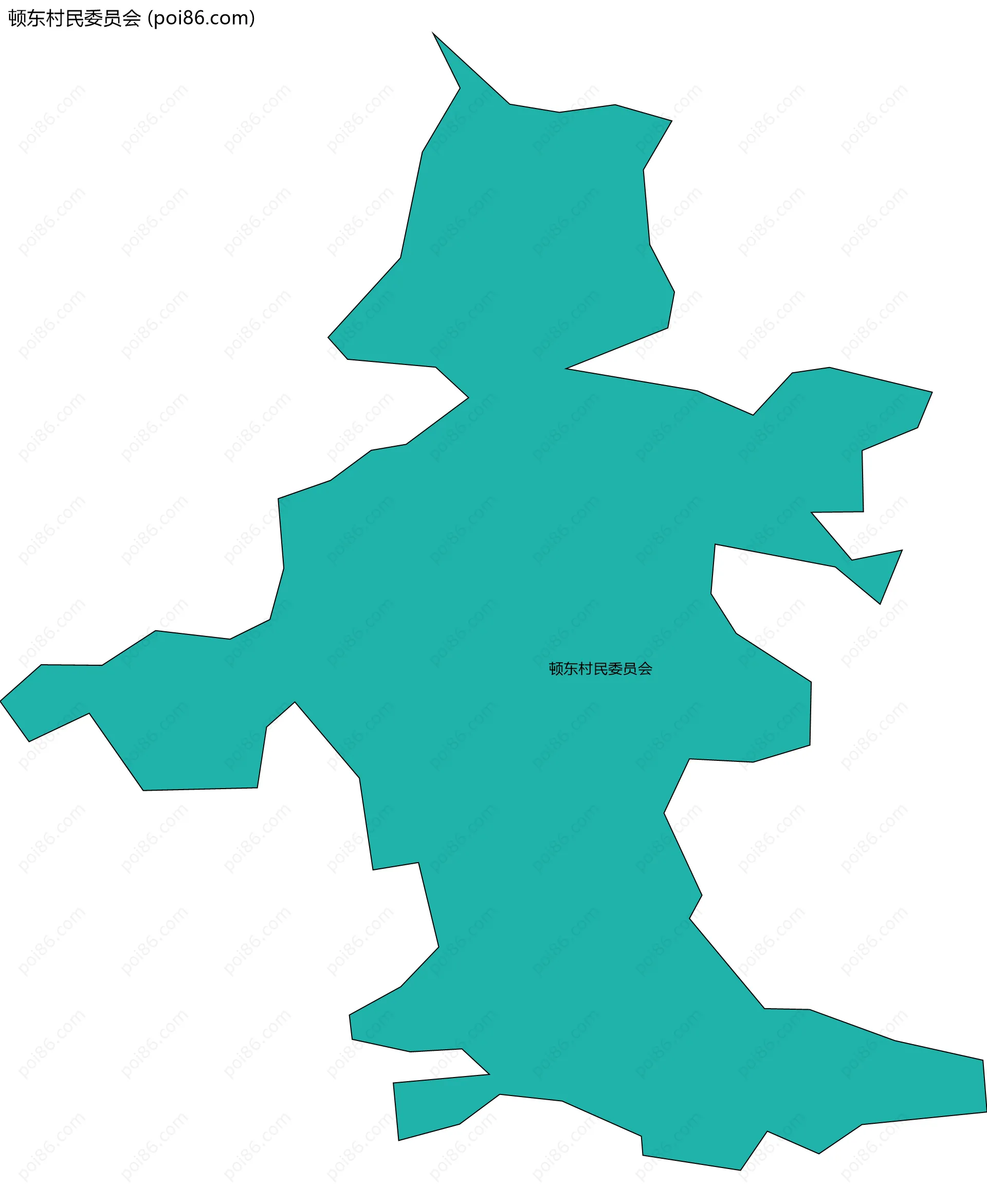 顿东村民委员会边界地图