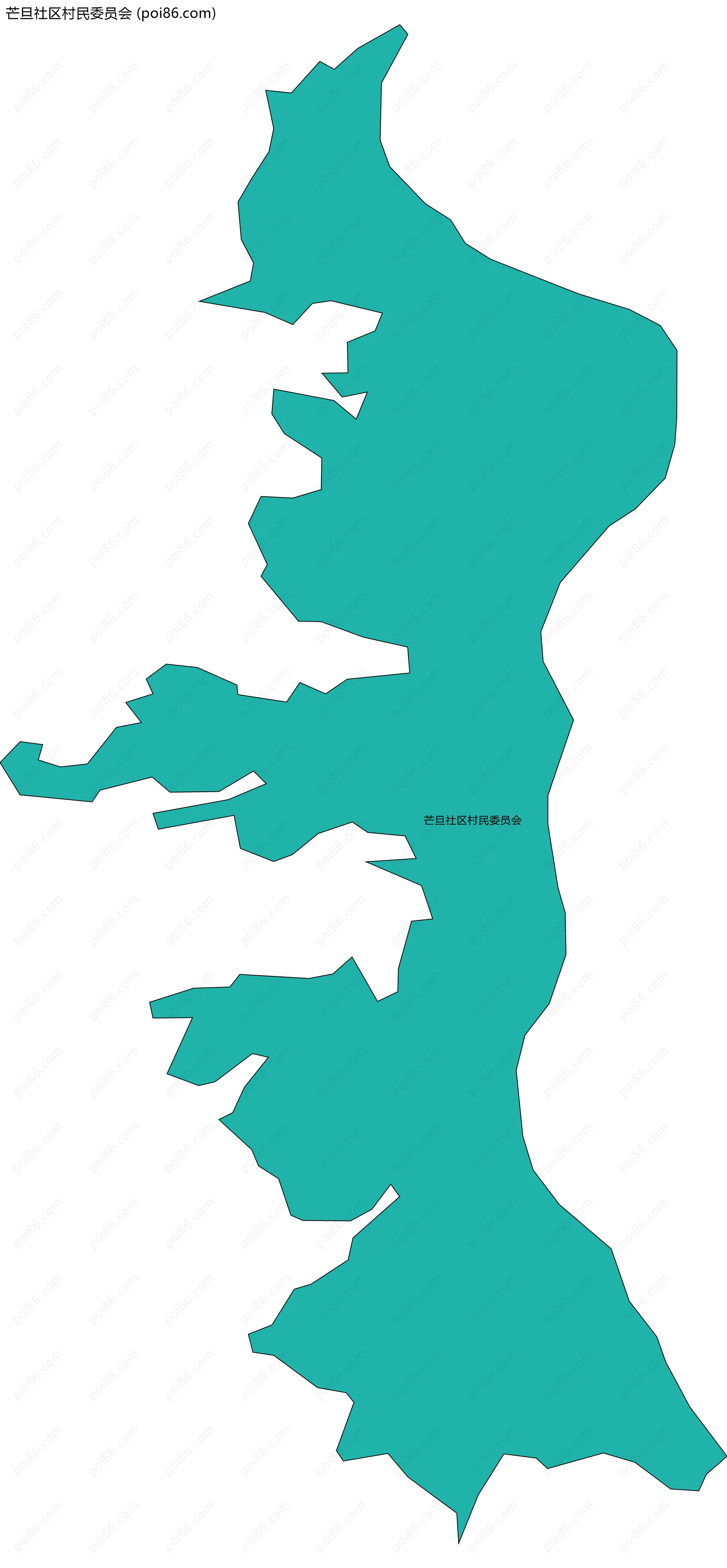 芒旦社区村民委员会边界地图